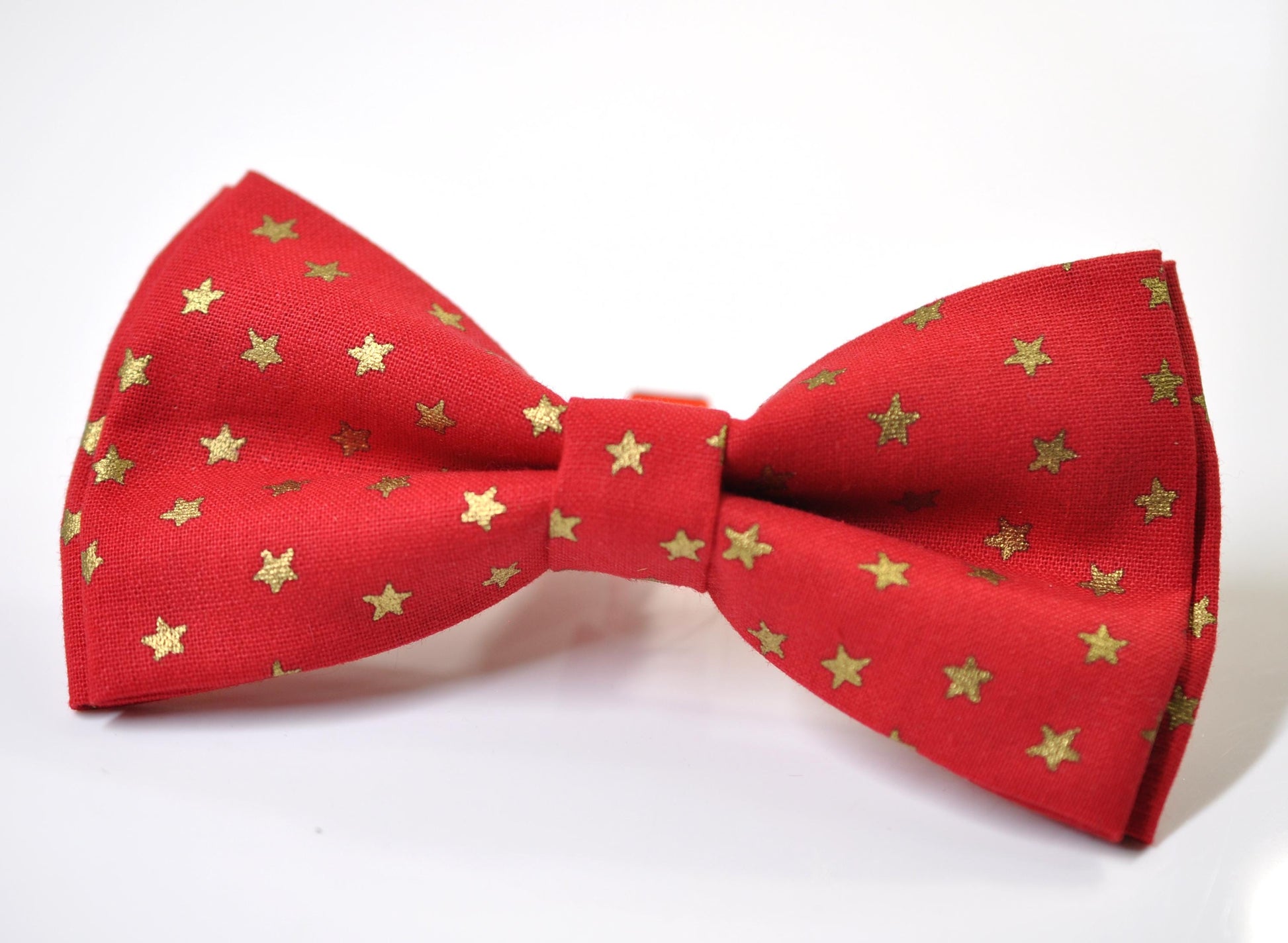 Gold Stars Star Christmas Xmas Cotton Red Bow tie Bowtie Pocket Square for Baby Infant Toddler / Boy Kids / Youth / Men Adult