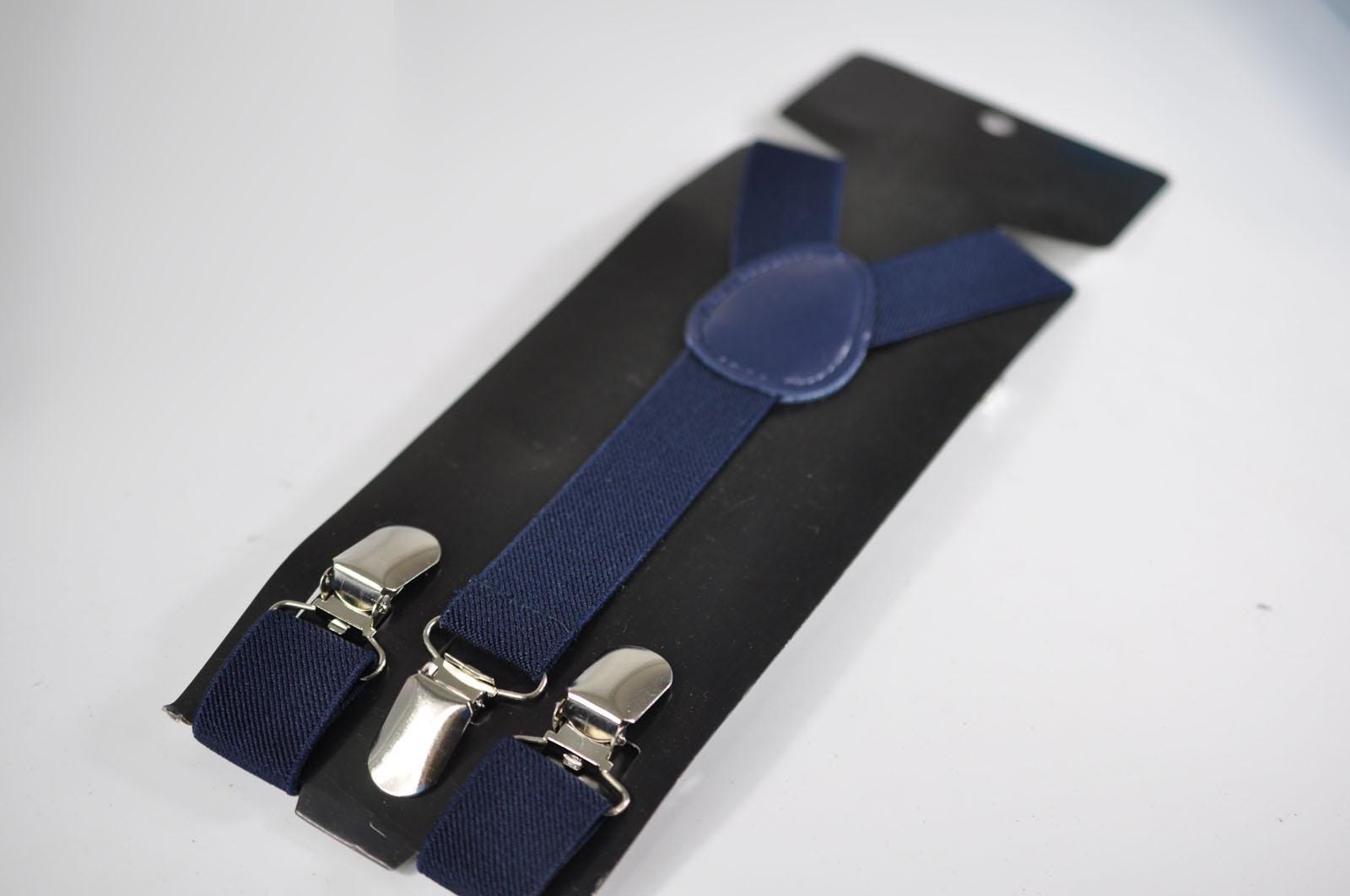 Halloween Ghost & Pumpkin Bow tie Bowtie + Navy Blue Suspenders Braces for Men / Youth Teenage/ Boys Kids / Baby Infant Toddler