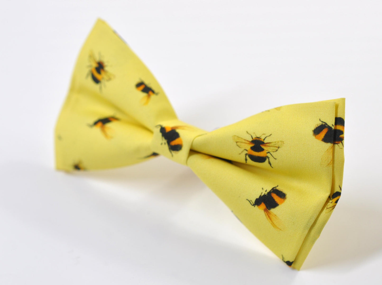 YELLOW BEES Bee Pattern Cotton Bow tie Bowtie + matched pocket Square Hanky Handkerchief Wedding for Men / Youth / Boys Kids / Baby Infant