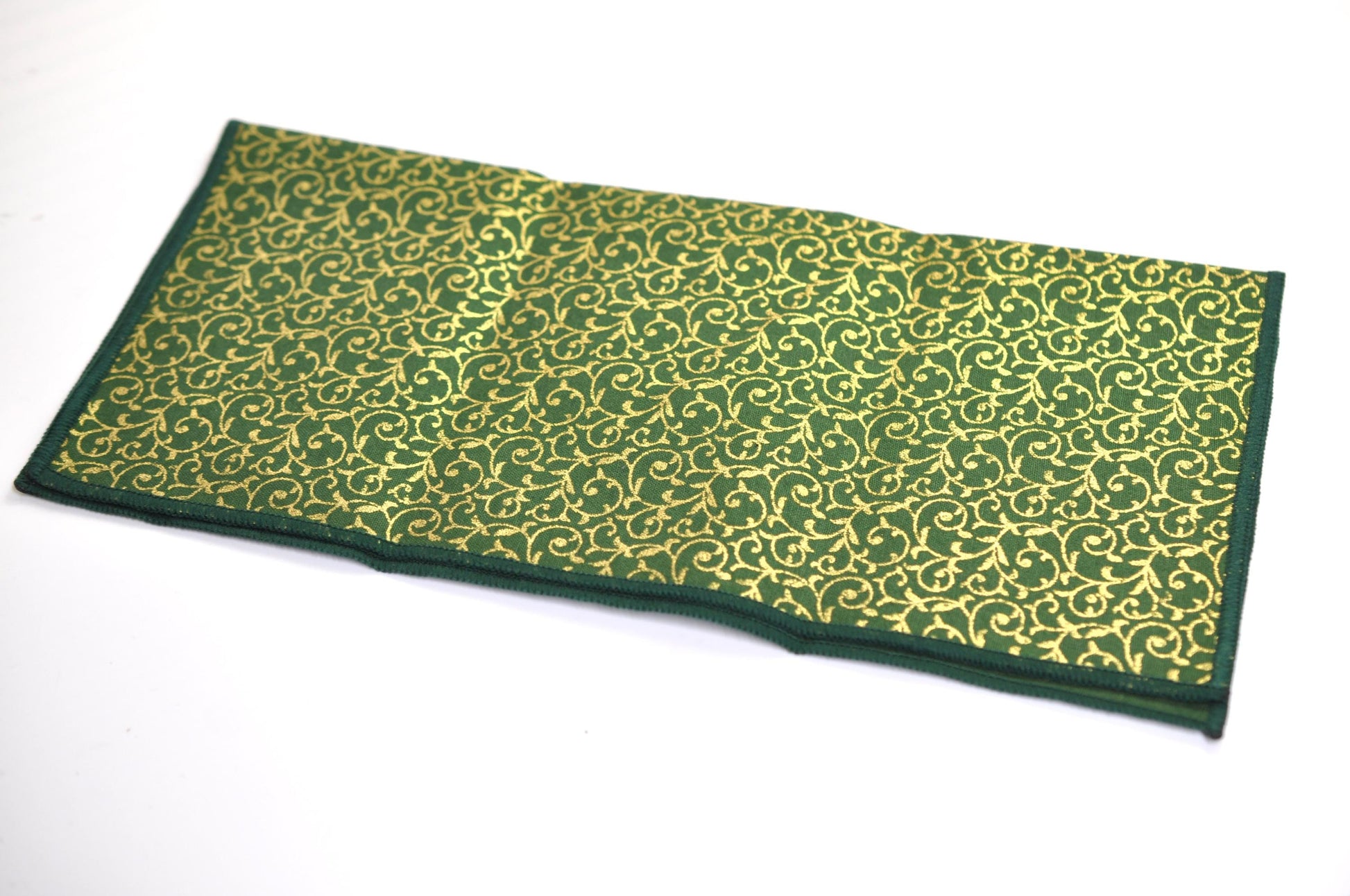 Gold Floral Pattern Christmas Xmas Cotton Green Bow tie Bowtie Pocket Square for Baby Infant Toddler / Boy Kids / Youth / Men Adult