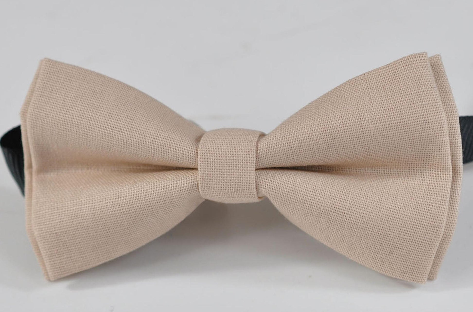 Light Beige Sand Pale Brown Cotton Bow tie + Elastic Suspenders Braces for Men / Youth Teenage / Boys Kids / Baby Infant Toddler