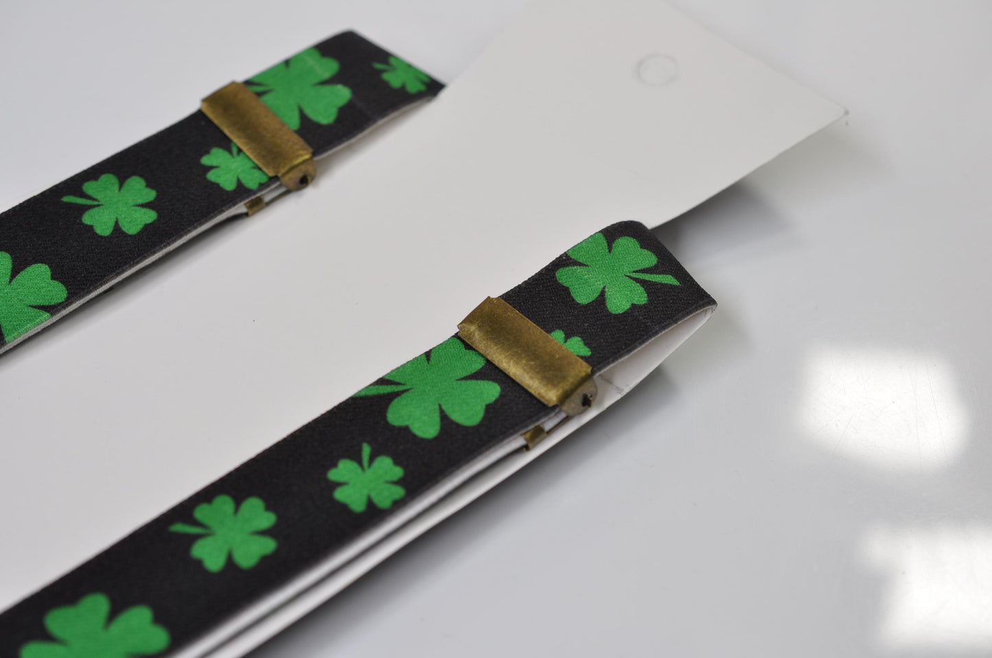 Happy St Patrick’s Day Green Clover Four-leaf Clovers 25MM Elastic Y-Back Suspenders Braces for Men / Youth/ Kids Boy /Toddler Baby Infant