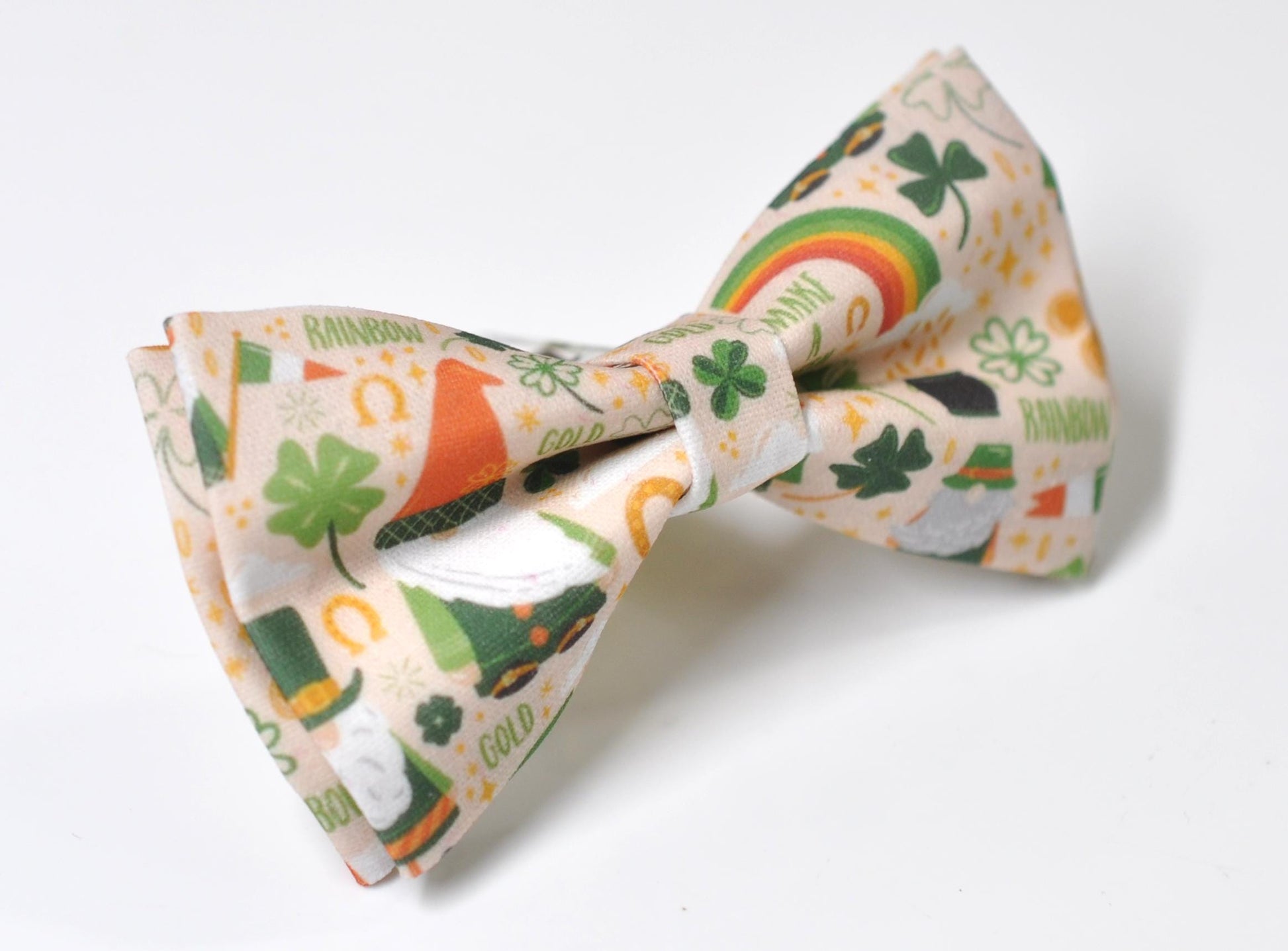 St Patrick’s Day Bow Tie, Green Shamrock Rainbow Bowtie Adjustable Pre-Tied for Men /Youth/ Boy Kids /Toddler Baby Infant