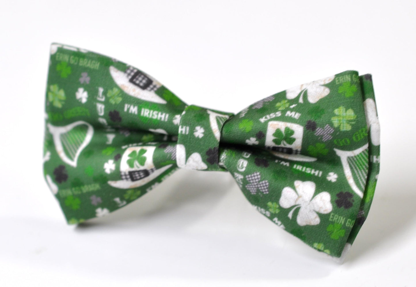 St Patrick’s Day Bow Tie, Irish Shamrock Green Clover 4-leave-Clove Bowtie for Men /Youth/ Boy Kids /Toddler Baby Infant