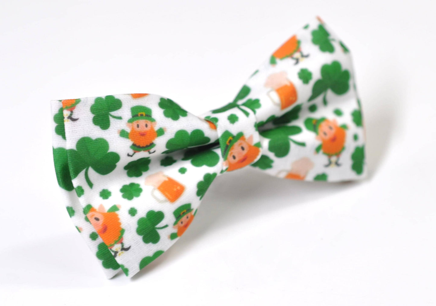 Happy St Patrick’s Day Leprechaun and Shamrock Clovers Bow tie + Beer Mugs Suspenders Braces Men /Youth/ Boy Kids / Baby Infant Toddler