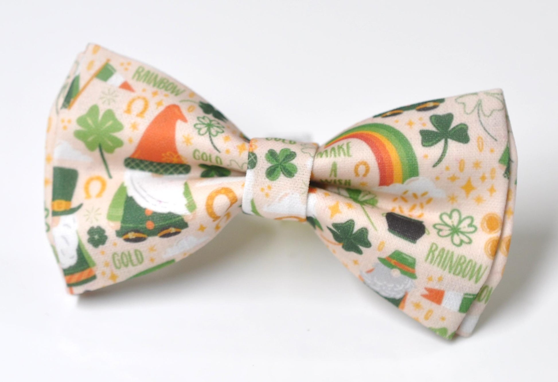 St Patrick’s Day Bow Tie, Green Shamrock Rainbow Bowtie Adjustable Pre-Tied for Men /Youth/ Boy Kids /Toddler Baby Infant