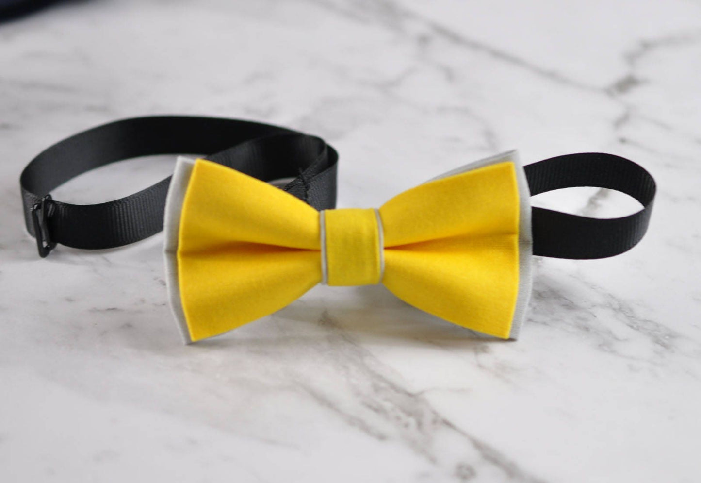 Boy Kids Baby 100% Cotton Yellow Grey Bow Tie Bowtie Party Wedding 1-6 Years Old