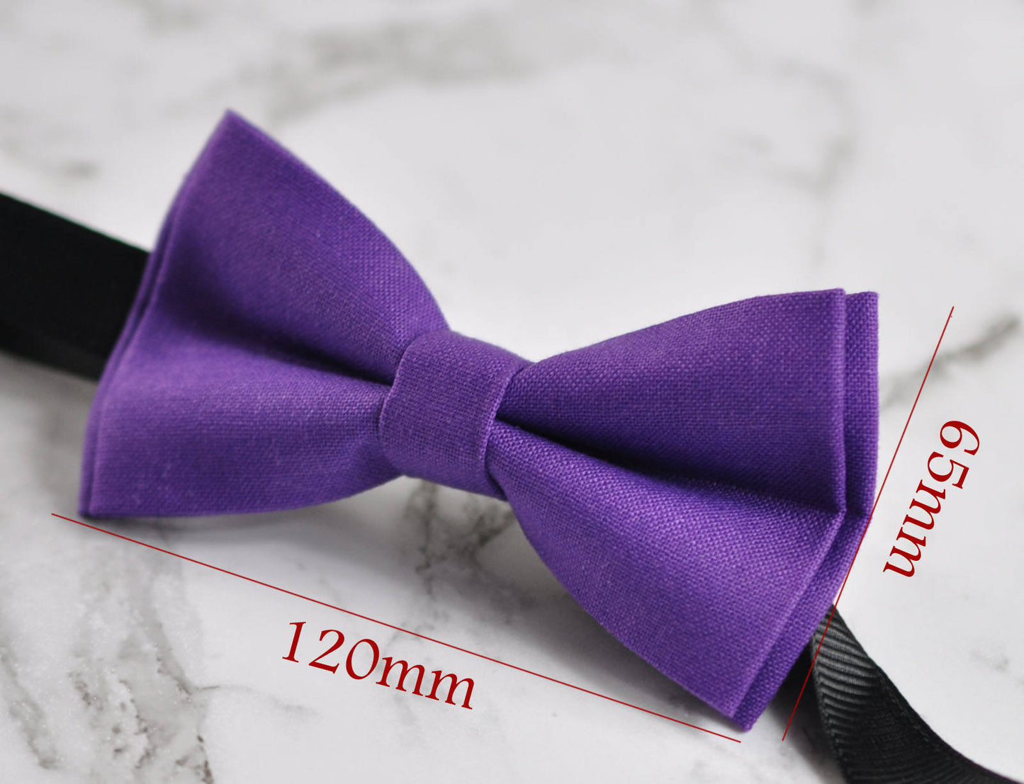 MEN Women 100% Cotton Hand made Matte Purple Bow Tie Bowtie Wedding Party