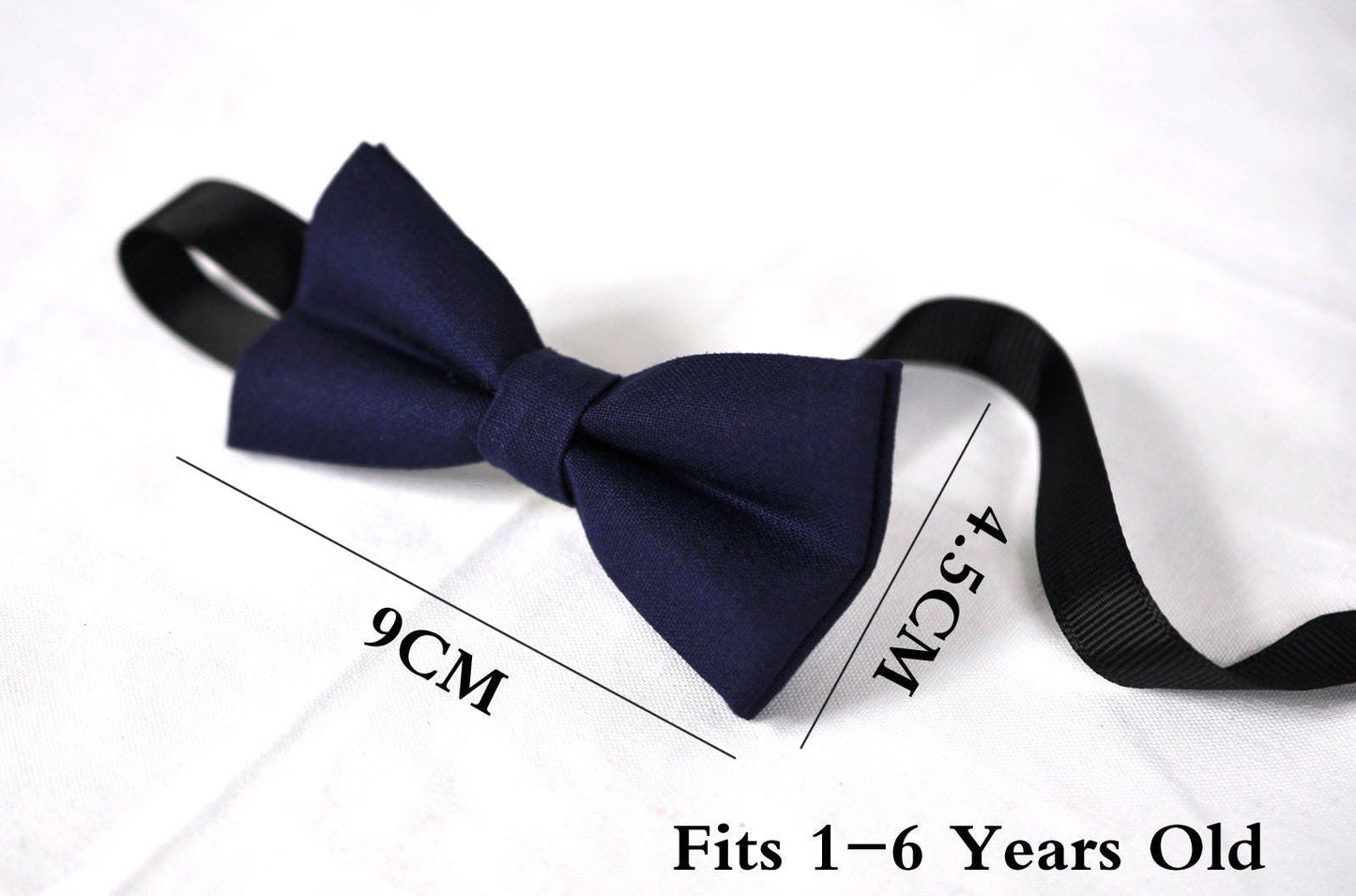 Boy Kids Baby 100% Cotton NAVY Blue Bow Tie Bowtie Party Wedding 1-6 Years Old