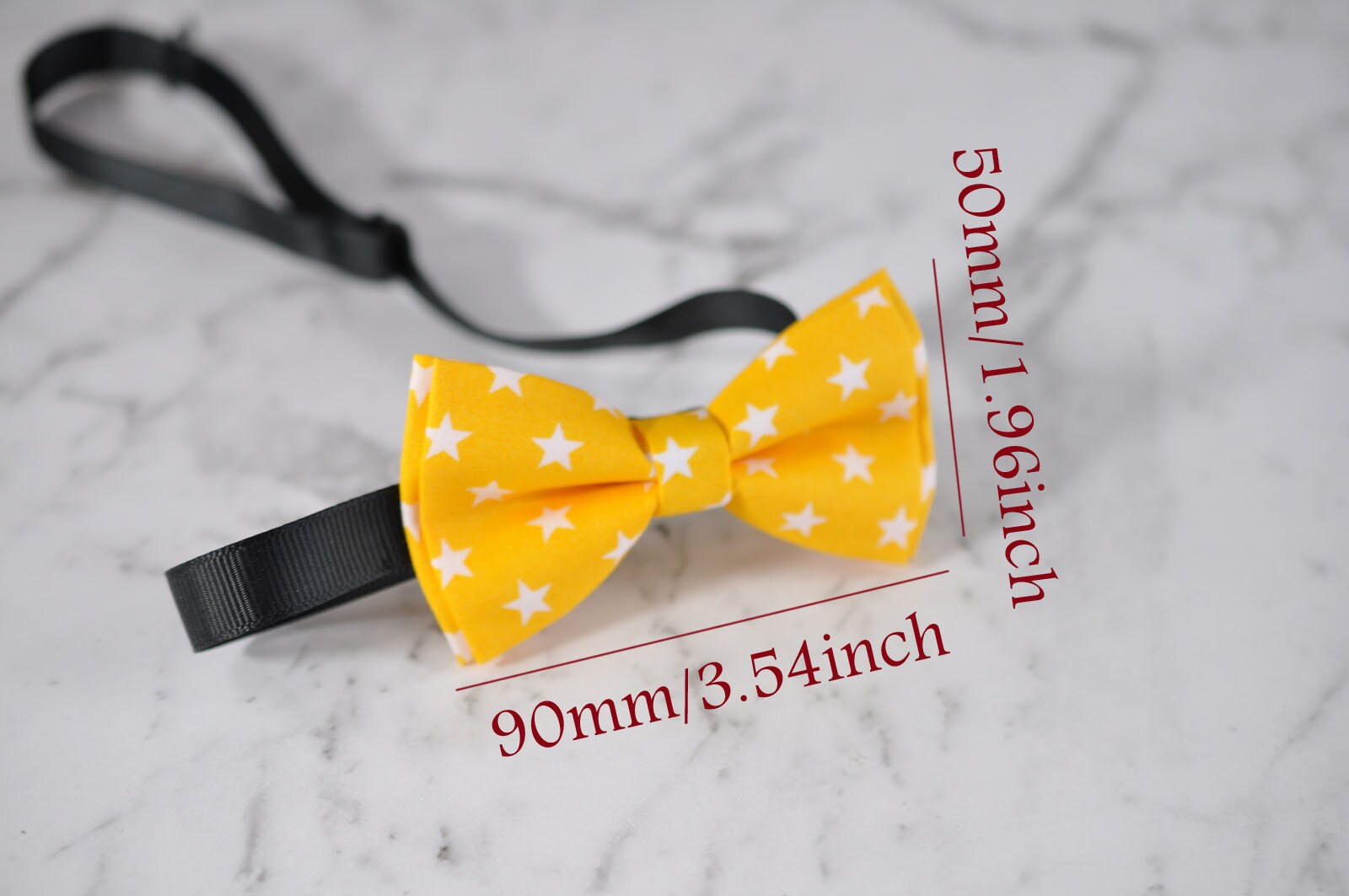 Boy infant Kids Baby 100% Cotton YELLOW Stars Bow Tie Bowtie Wedding 1-6 Years Old