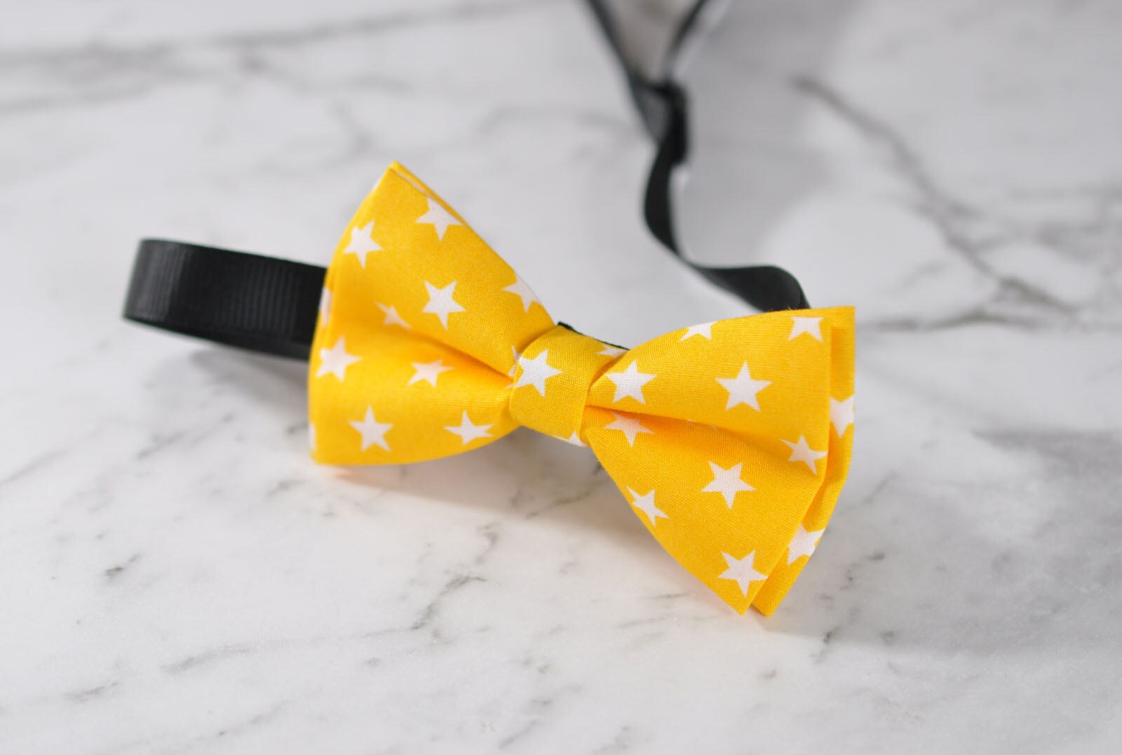 Boy infant Kids Baby 100% Cotton YELLOW Stars Bow Tie Bowtie Wedding 1-6 Years Old