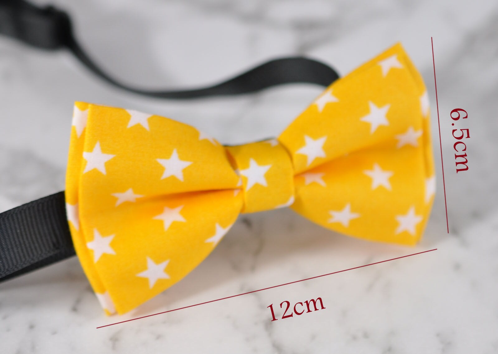 MEN Women 100% Cotton Yellow White Stars Craft Bow Tie Bowtie Wedding Party