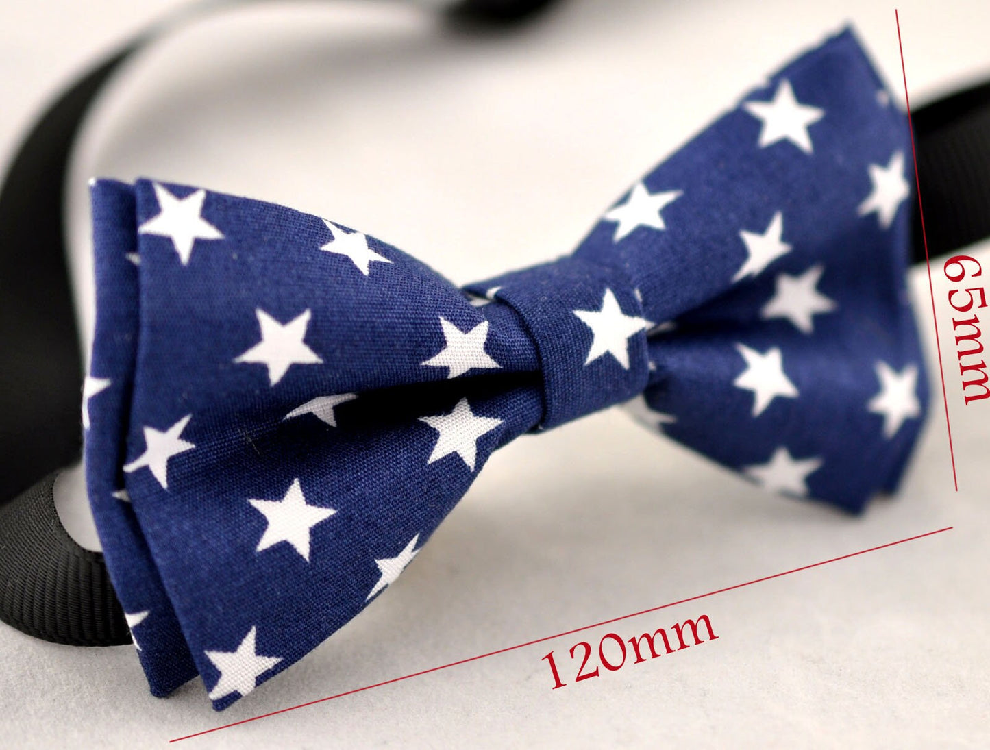 MEN Women 100% Cotton Navy Blue White Stars Craft Bow Tie Bowtie Wedding Party