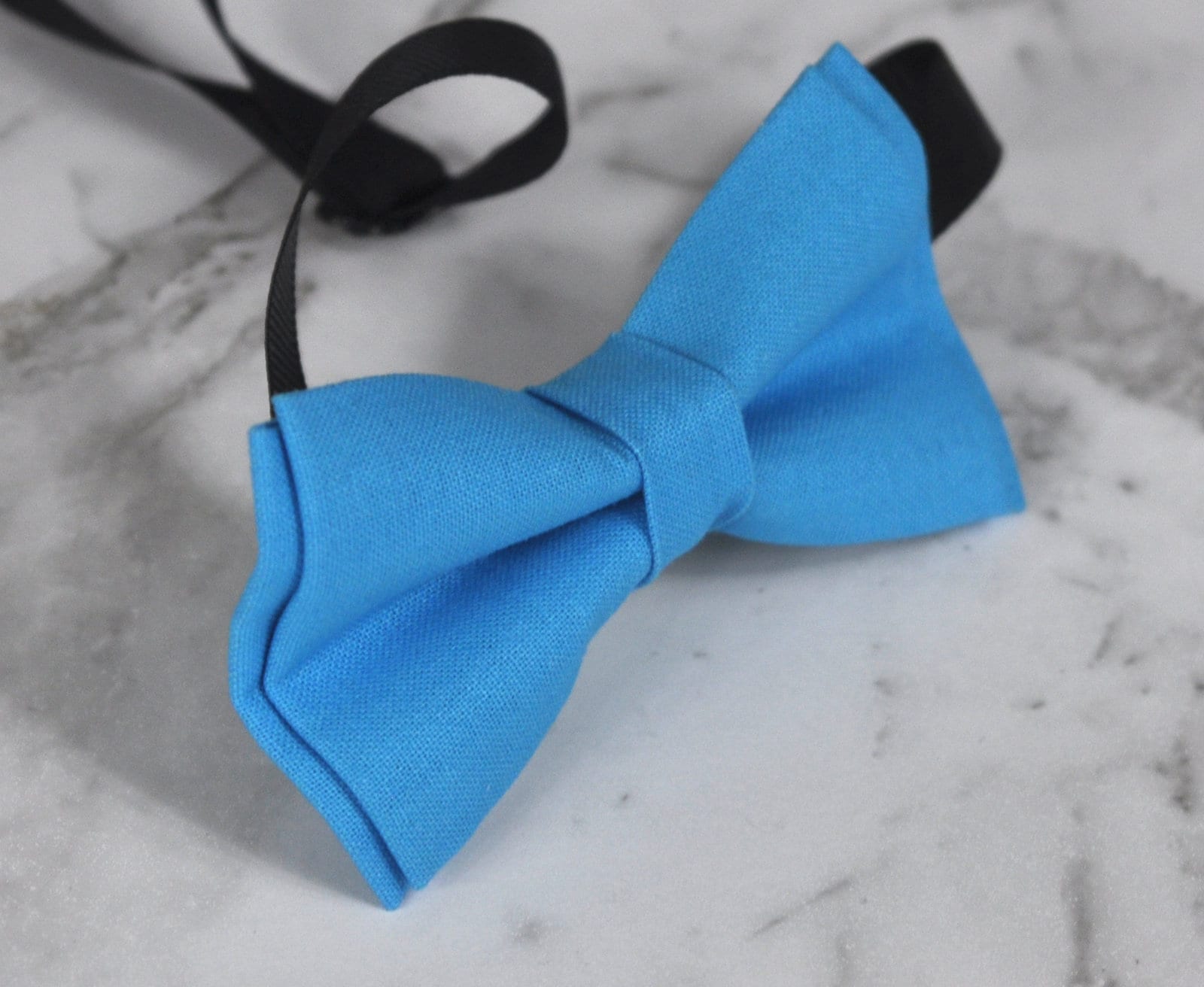 Boy Kids Baby 100% Cotton AQUA Bright Blue Bow Tie Bowtie Party Wedding 1-6 Years Old