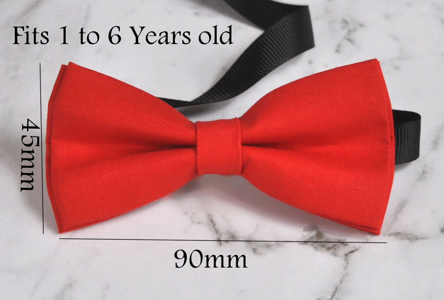 Boy Kids Baby 100% Cotton Bright RED Page Boy Bow Tie Bowtie Party Wedding 1-6 Years Old