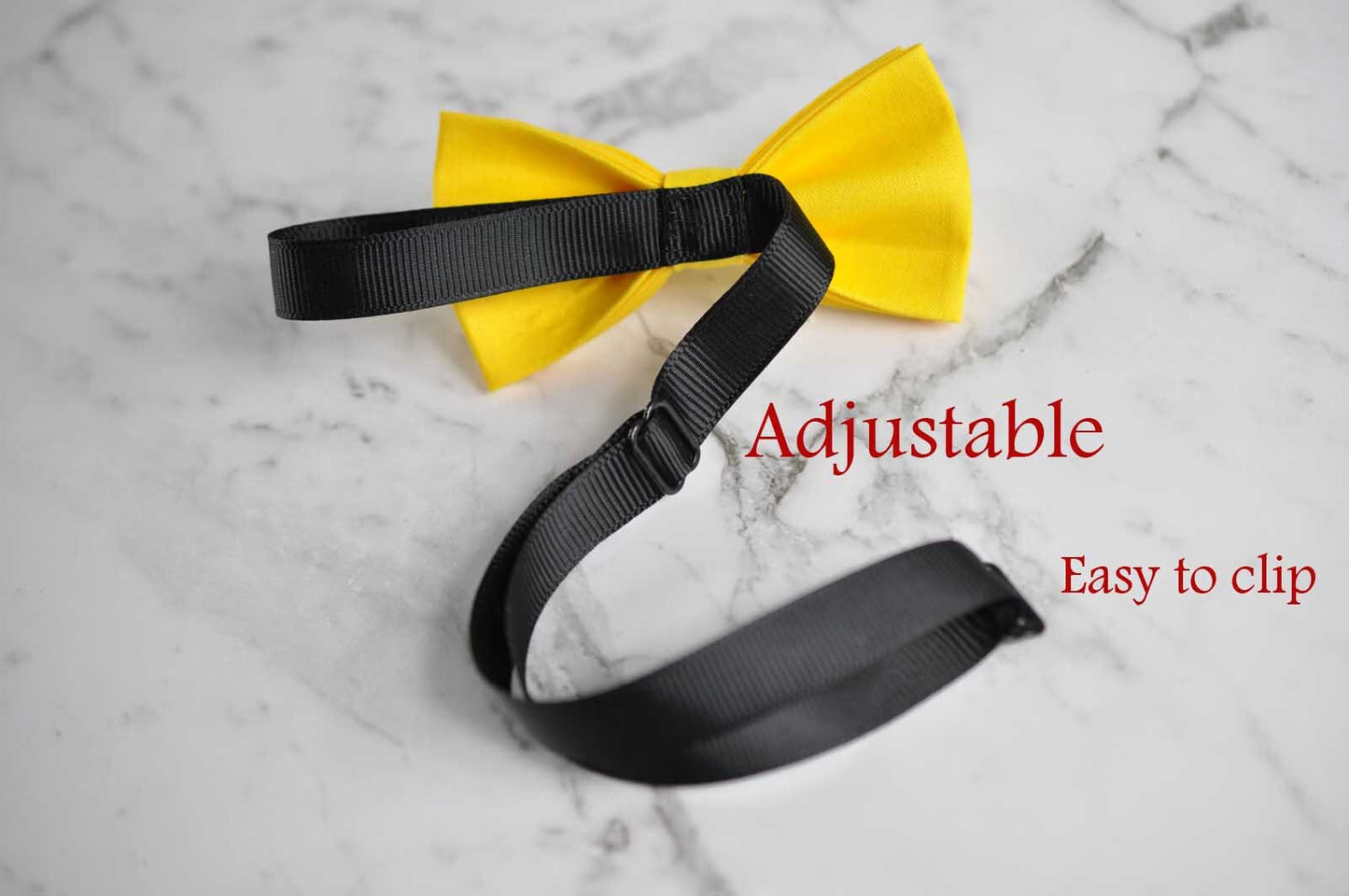 Unisex Men 100% Cotton Quality Yellow Solid Color Handmade Bow Tie Bowtie Craft Wedding Party