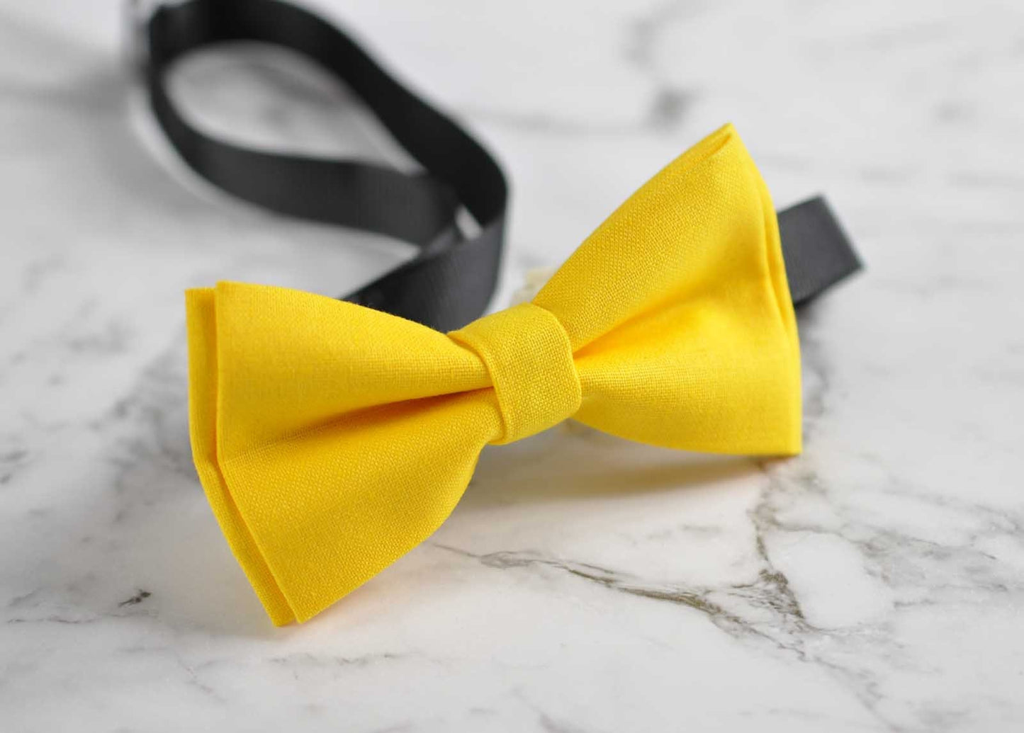 Boy Kids Baby Page Boy 100% Cotton Bright Yellow Bow Tie Bowtie Party Wedding 1-6 Years Old