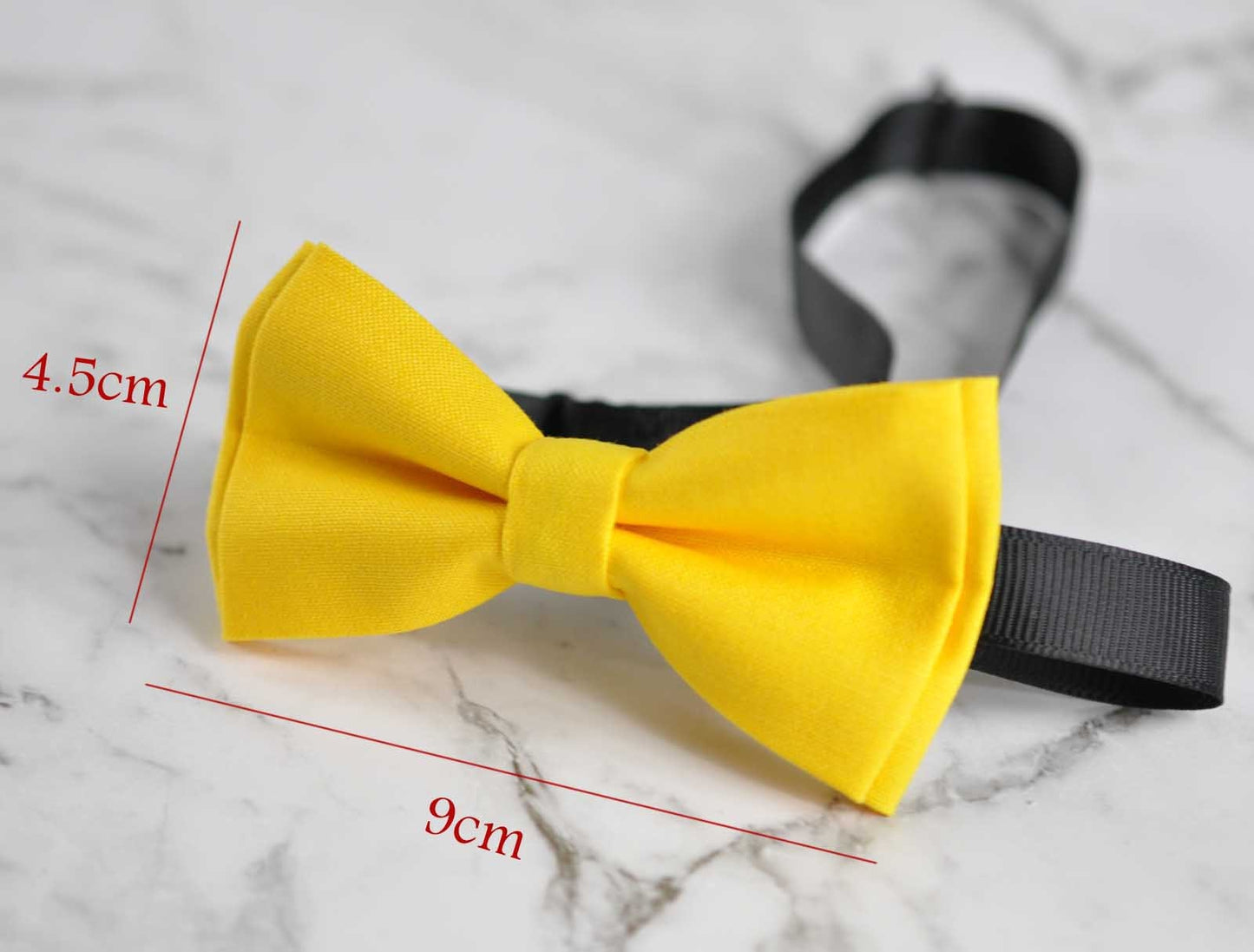 Boy Kids Baby Page Boy 100% Cotton Bright Yellow Bow Tie Bowtie Party Wedding 1-6 Years Old