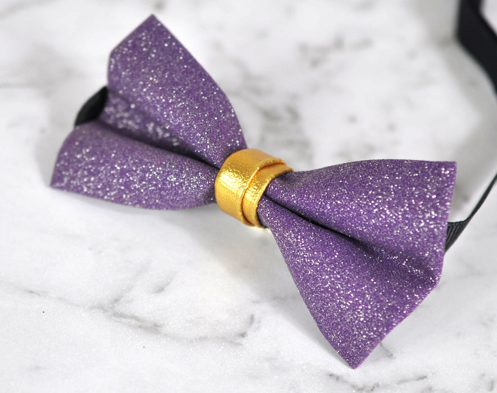 Kids Boys Faux Leather Shining Bowtie Bow Tie 1-6 Years Old Wedding Party Purple