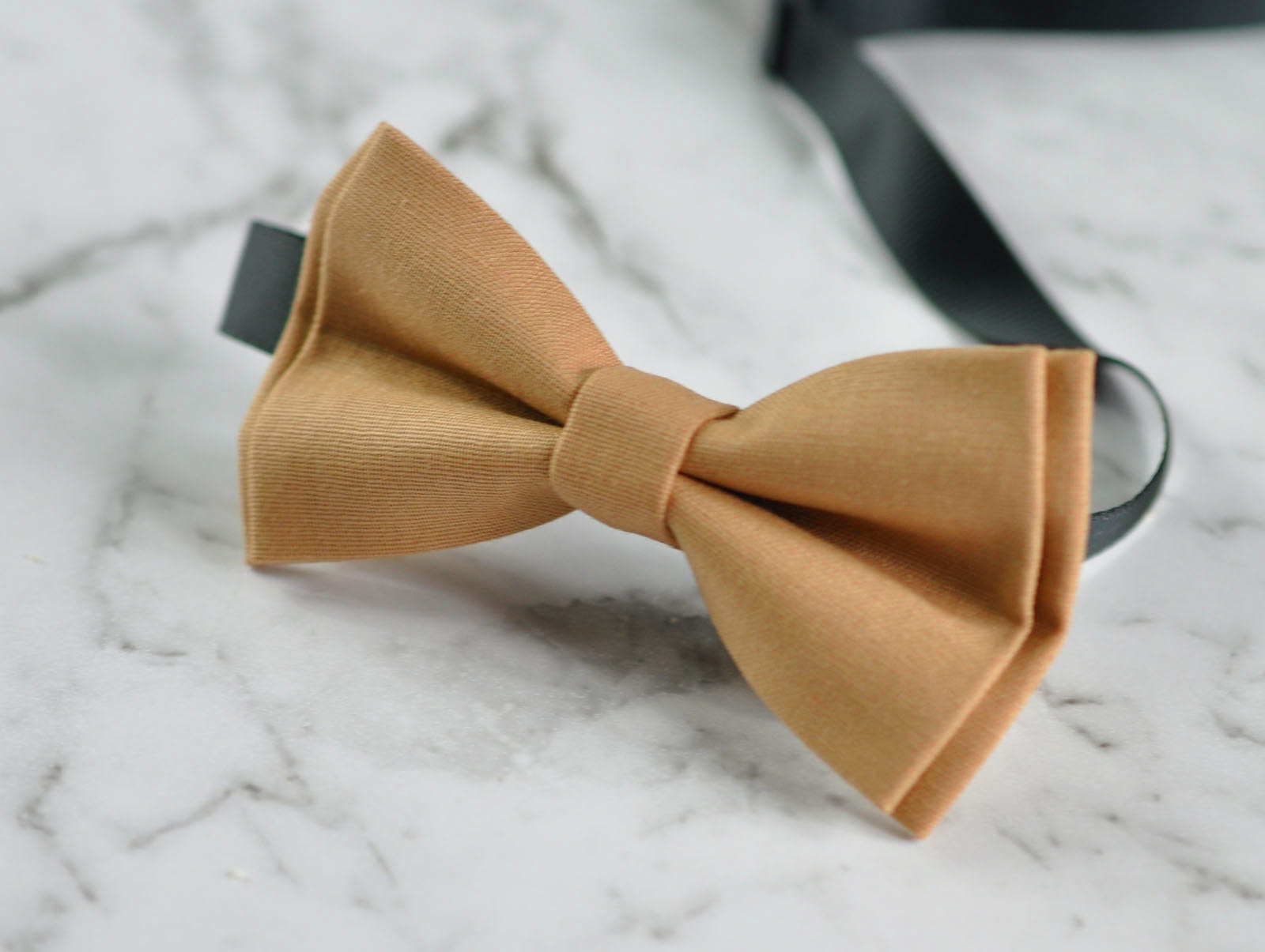 MEN Women 100% Cotton Matte Lion Camel Pale Brown Solid Craft Bow Tie Bowtie Wedding Party Hand Made