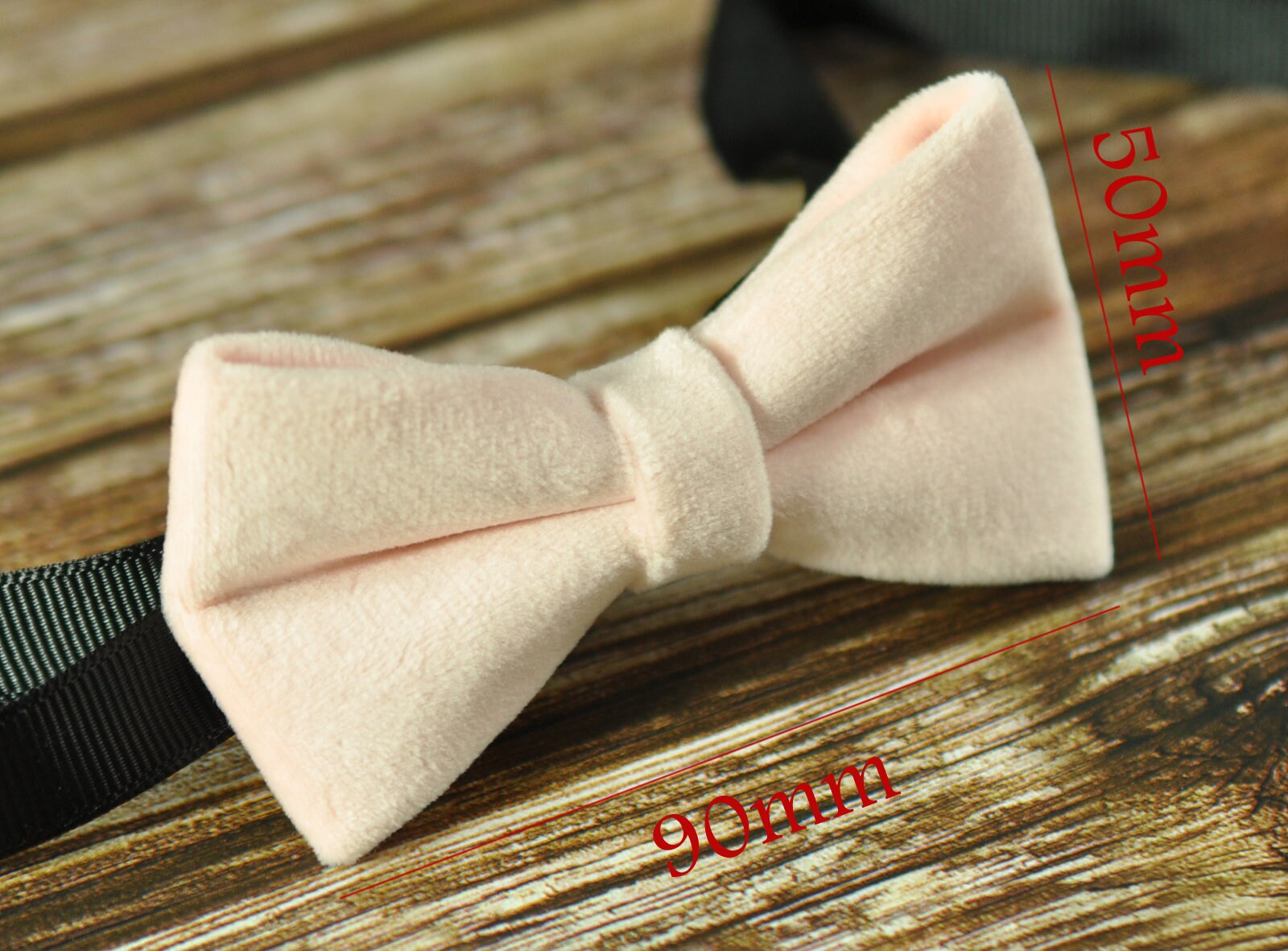 Men Unisex Milk Pink Velvet Solid Color Bow Tie Bowtie Craft Wedding Party Pretied