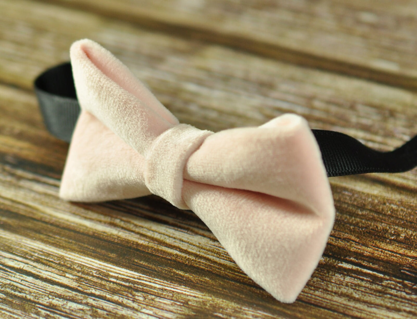 Men Unisex Milk Pink Velvet Solid Color Bow Tie Bowtie Craft Wedding Party Pretied
