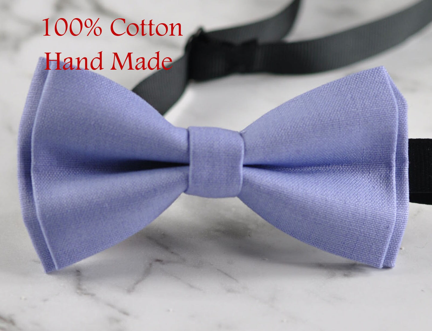 MEN Women 100% Cotton Matte JACARANDA Light Purple Solid Craft Bow Tie Bowtie Wedding Party Hand Made