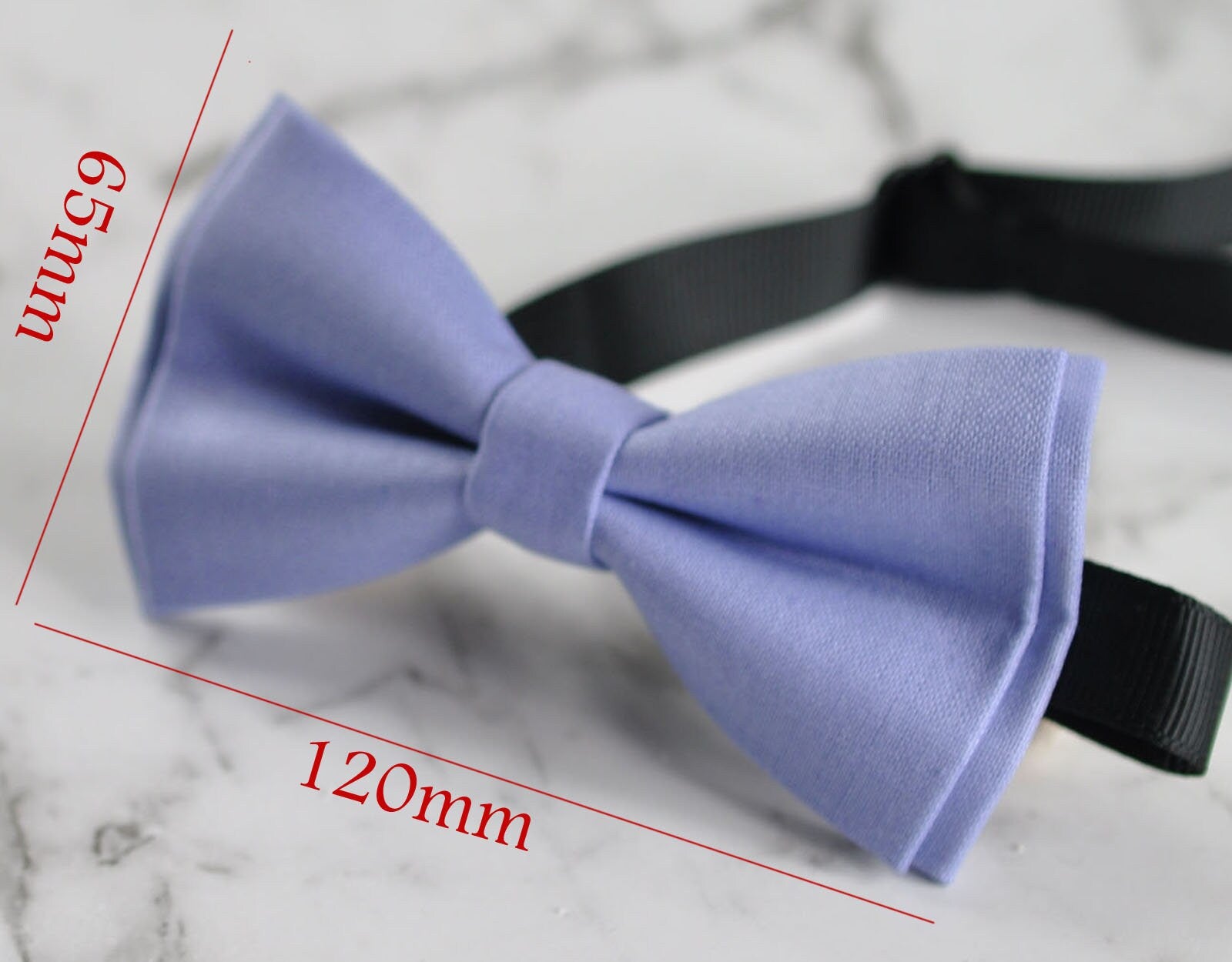 MEN Women 100% Cotton Matte JACARANDA Light Purple Solid Craft Bow Tie Bowtie Wedding Party Hand Made