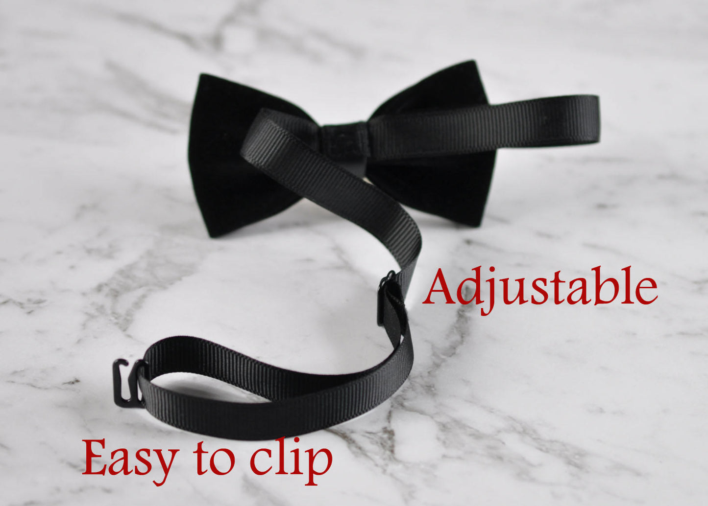 Baby Infant Kids Boy Solid Black Velvet Bowtie Bow Tie 1 to 6 Years Old Wedding Party