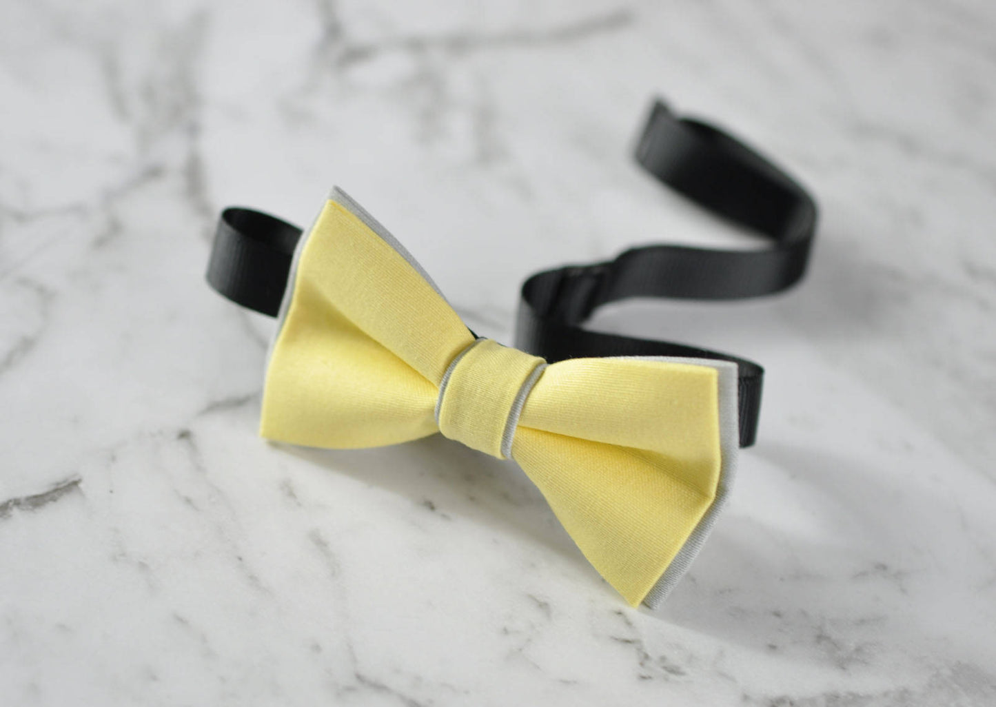 Boy Kids Baby Cotton Baby Yellow Grey Bow Tie Bowtie Party Wedding 1-6 Years Old