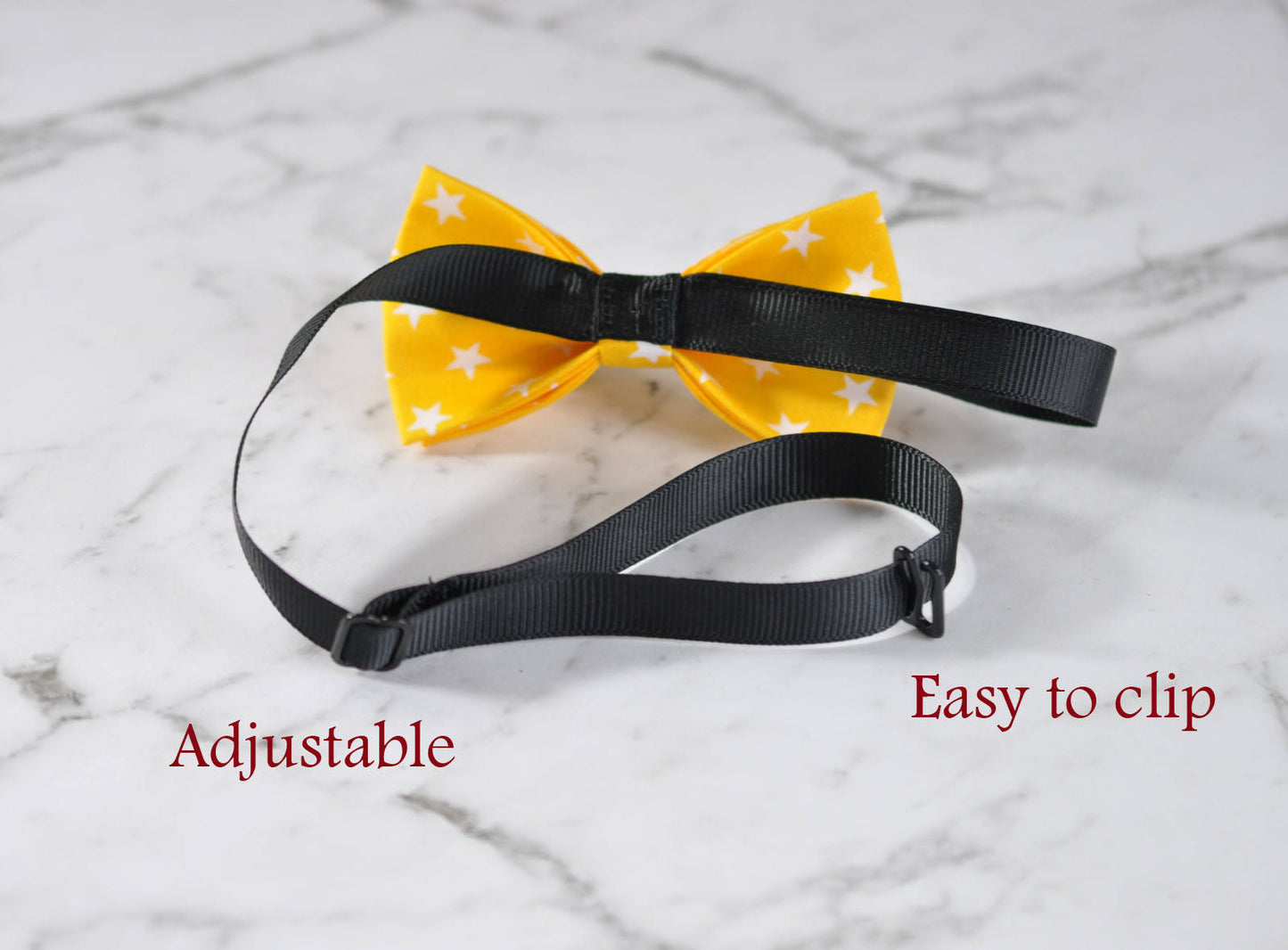 Boy infant Kids Baby 100% Cotton YELLOW Stars Bow Tie Bowtie Wedding 1-6 Years Old