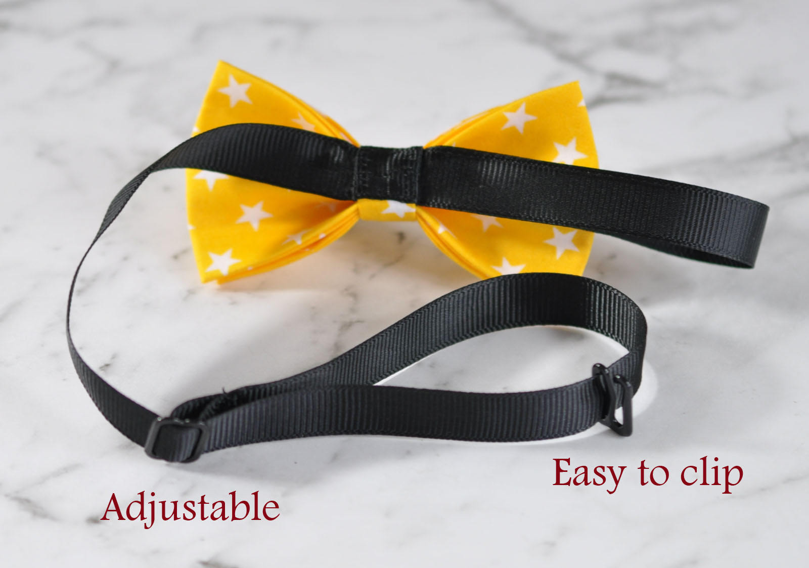 MEN Women 100% Cotton Yellow White Stars Craft Bow Tie Bowtie Wedding Party