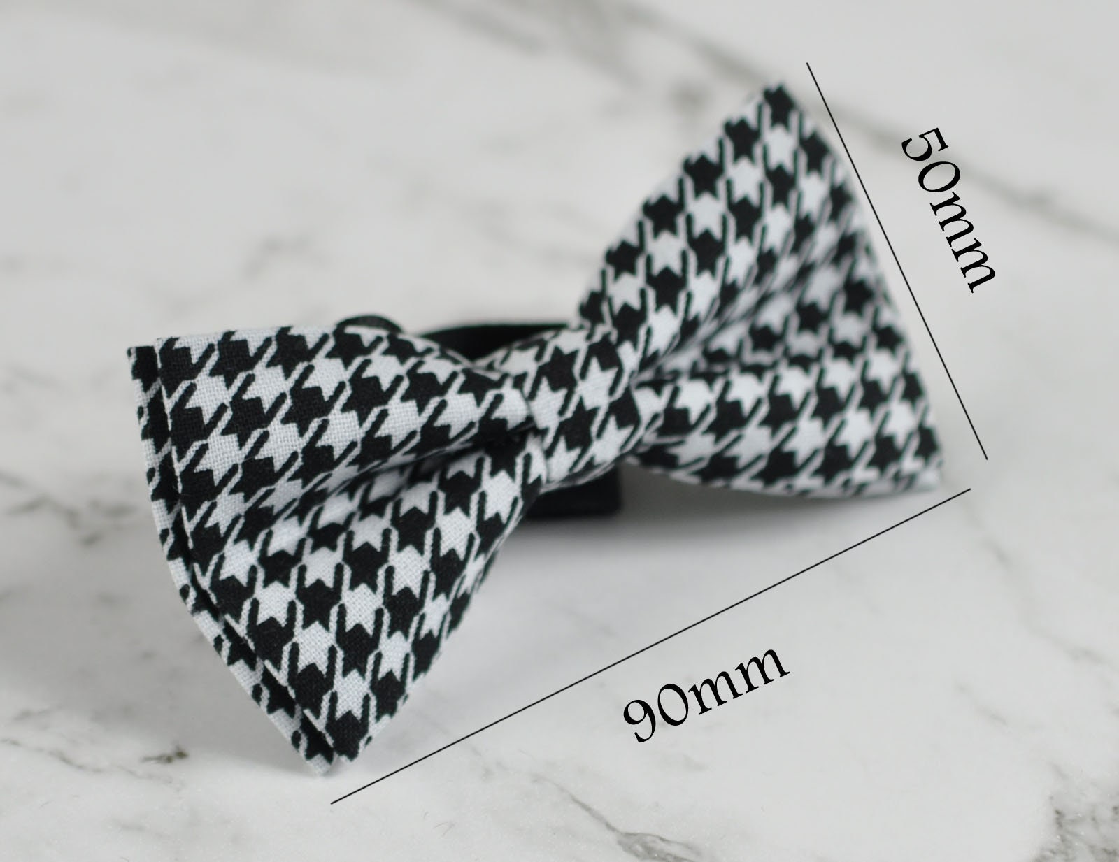 Boy Kids Baby Infant Children Black and White Houndstooth Grids Bow Tie Bowtie 1-6 Years Old Wedding Party