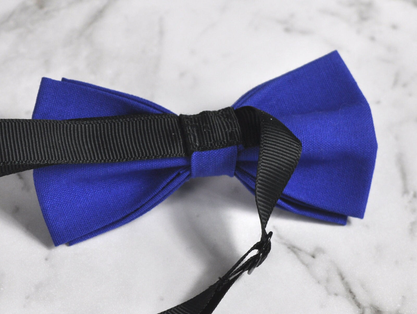 Unisex Men 100% Cotton Quality Indigo Royal Blue Solid Color Handmade Bow Tie Bowtie Craft Wedding Party