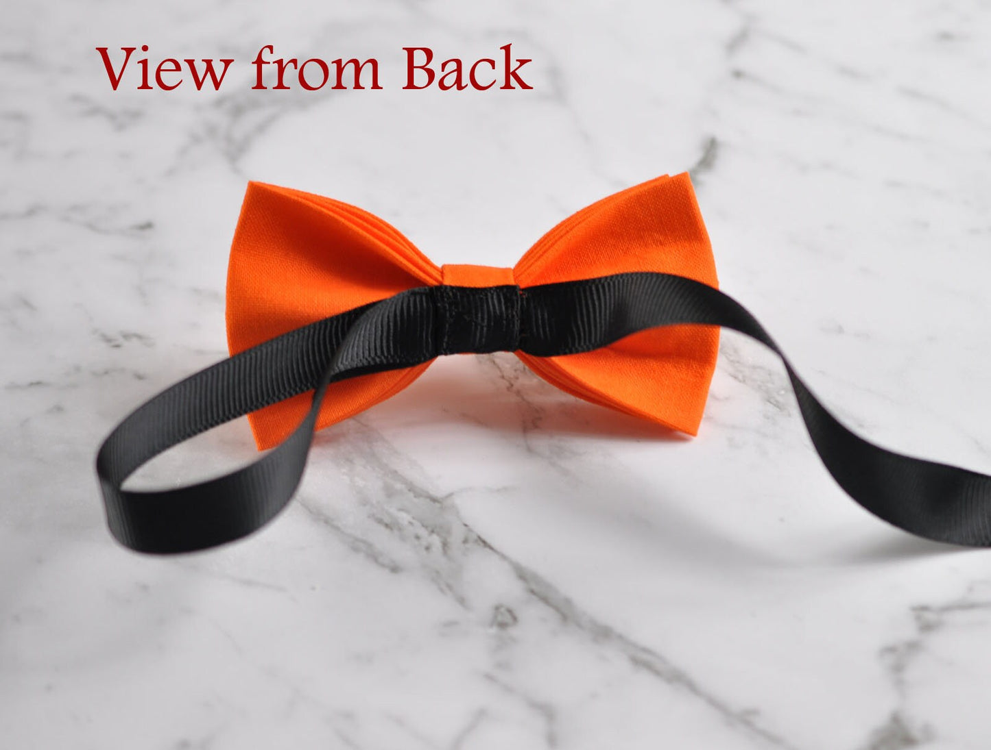 Boy Kids Baby Infant Page Boy 100% Cotton Hand Made ORANGE Solid Bow Tie Bowtie Party Wedding 1-6 Years Old