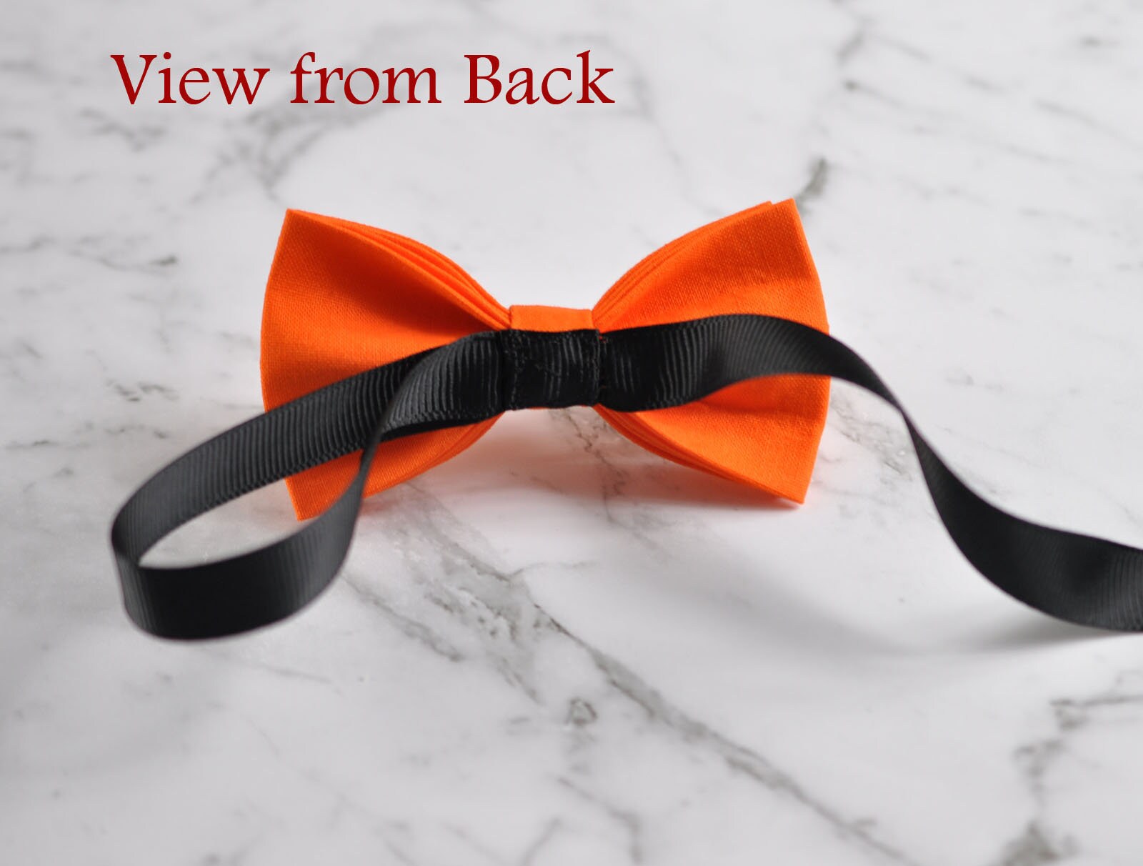 Boy Kids Baby Infant Page Boy 100% Cotton Hand Made ORANGE Solid Bow Tie Bowtie Party Wedding 1-6 Years Old