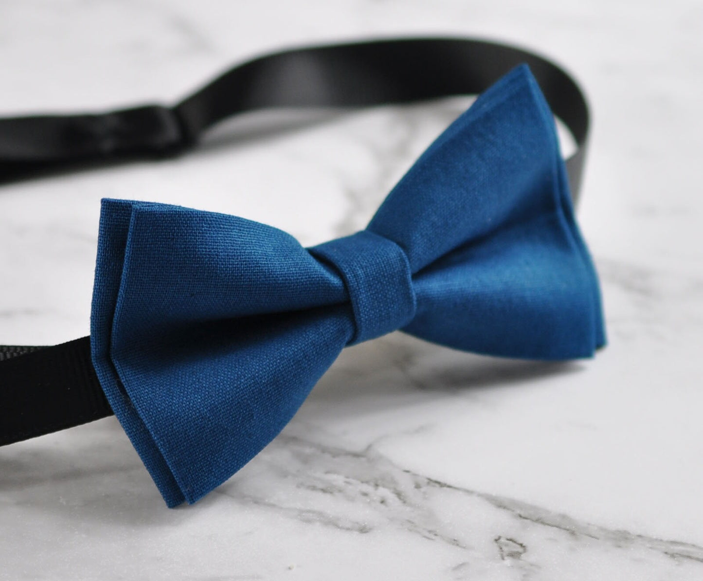 Unisex Men 100% Cotton Quality Petrol Blue Green Solid Color Handmade Bow Tie Bowtie Craft Wedding Party