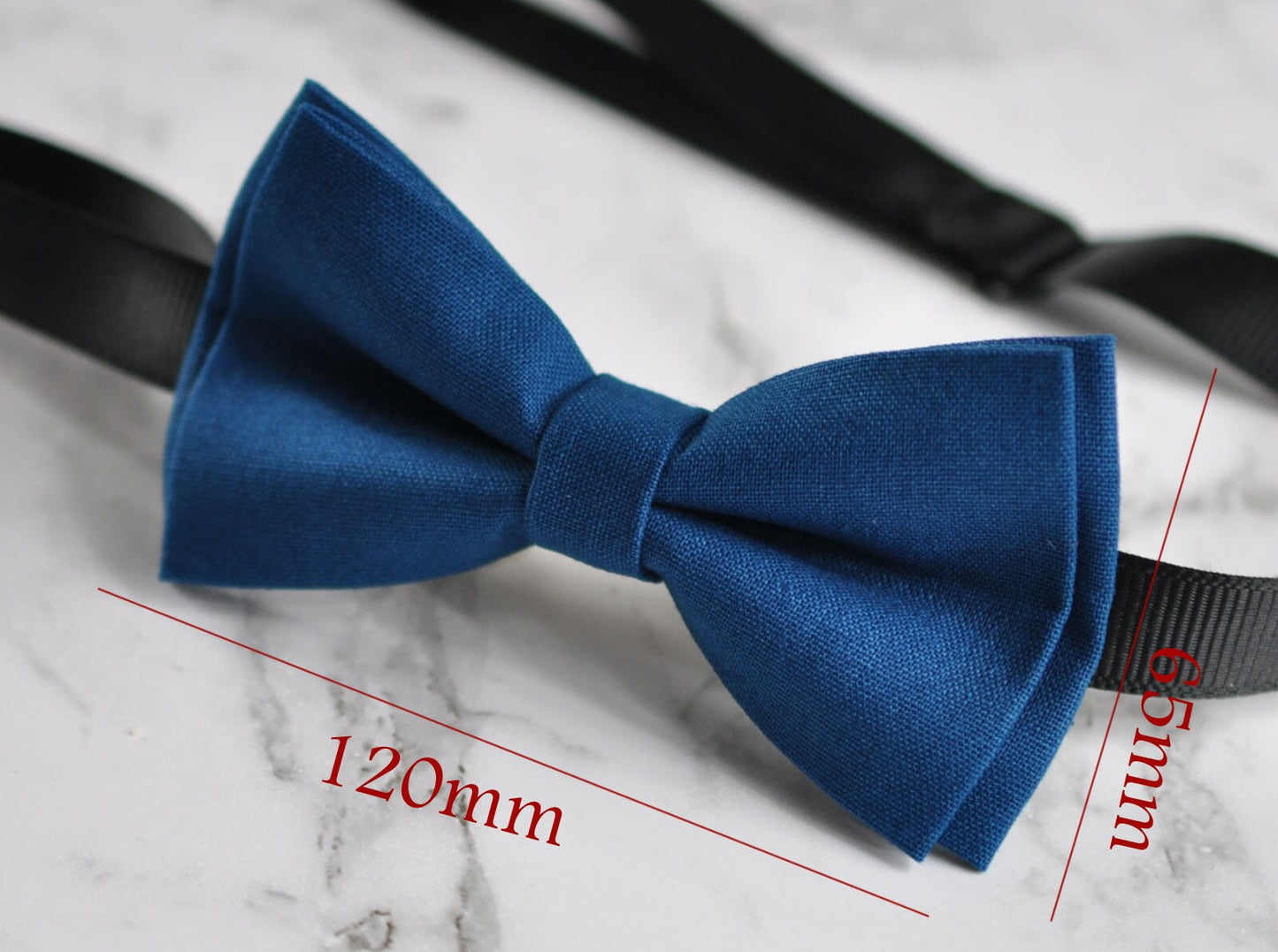 Unisex Men 100% Cotton Quality Petrol Blue Green Solid Color Handmade Bow Tie Bowtie Craft Wedding Party