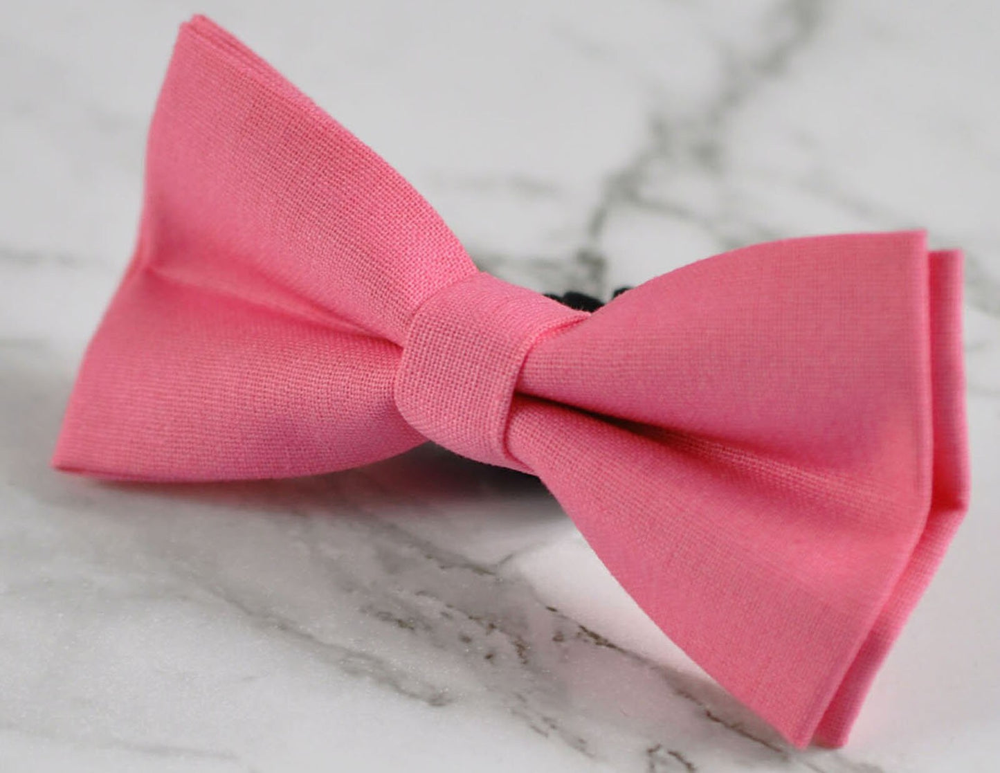 Unisex Men 100% Cotton Quality Candy Pink Solid Color Handmade Bow Tie Bowtie Craft Wedding Party