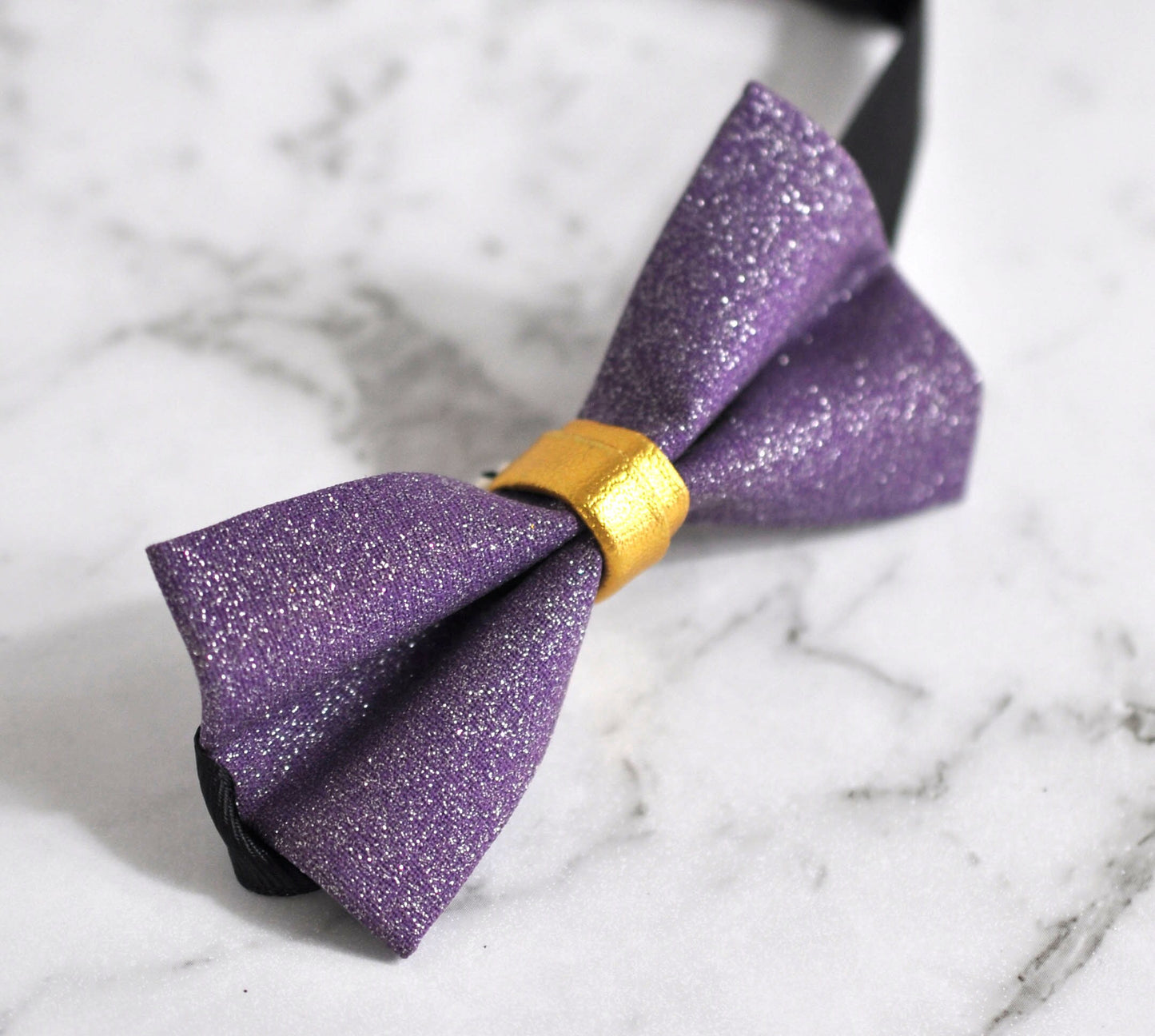 Kids Boys Faux Leather Shining Bowtie Bow Tie 1-6 Years Old Wedding Party Purple