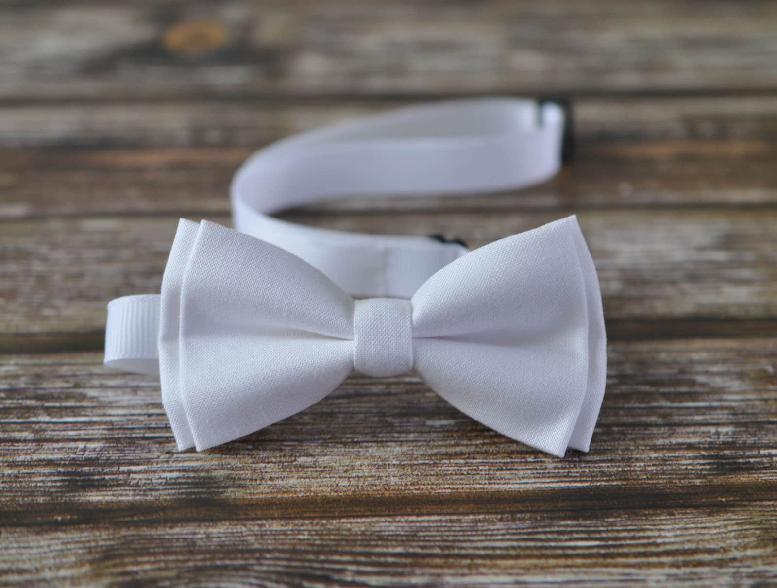 Boy Kids Baby 100% Cotton Page Boy White Solid Bow Tie Bowtie Party Wedding 1-6 Years Old