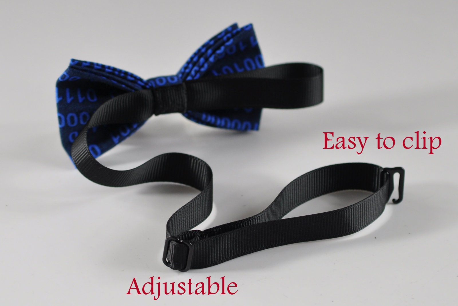 Baby Page Boy Kids 100% Cotton Navy Blue 0100 Binary Code Bow tie Bowtie Fits 1-6 YEARS OLD