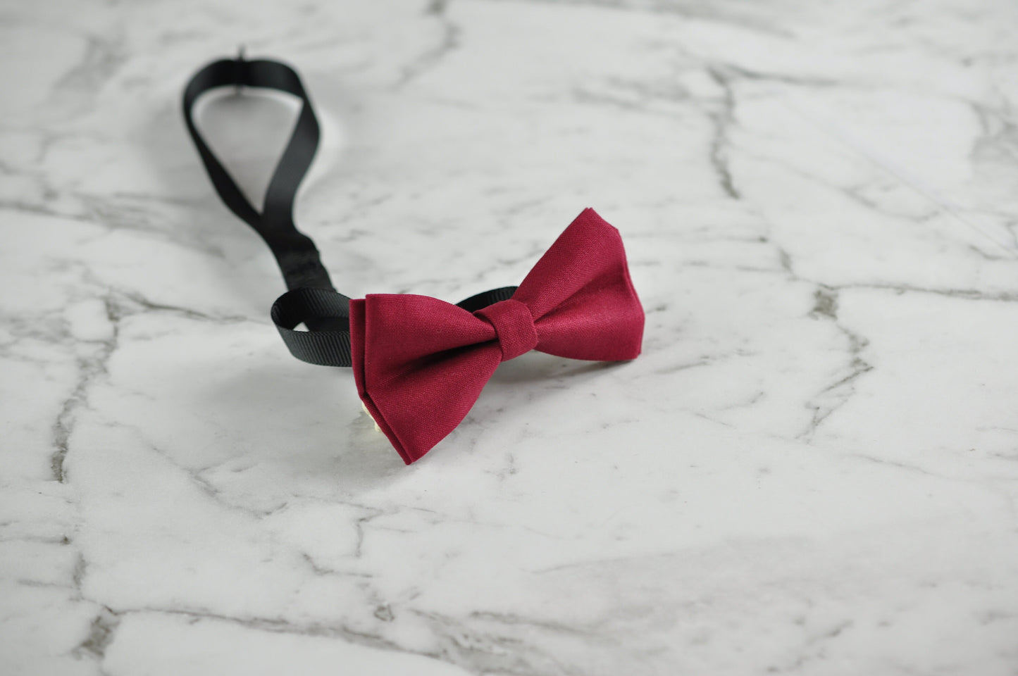 Baby Page Boy Kids 100% Cotton Hand Made Solid Burgundy Dark RUMBA Red Bow tie Bowtie Fits 1-6 YEARS OLD