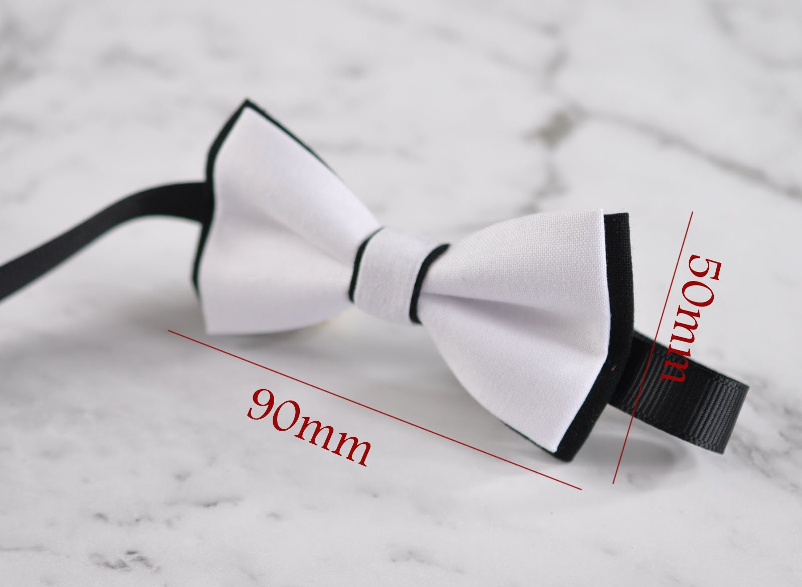 Boy Kids Baby infant Page Boy 100% Cotton BLACK + WHITE 2 LAYERS Bow Tie Bowtie Wedding Party 1-6 Years Old