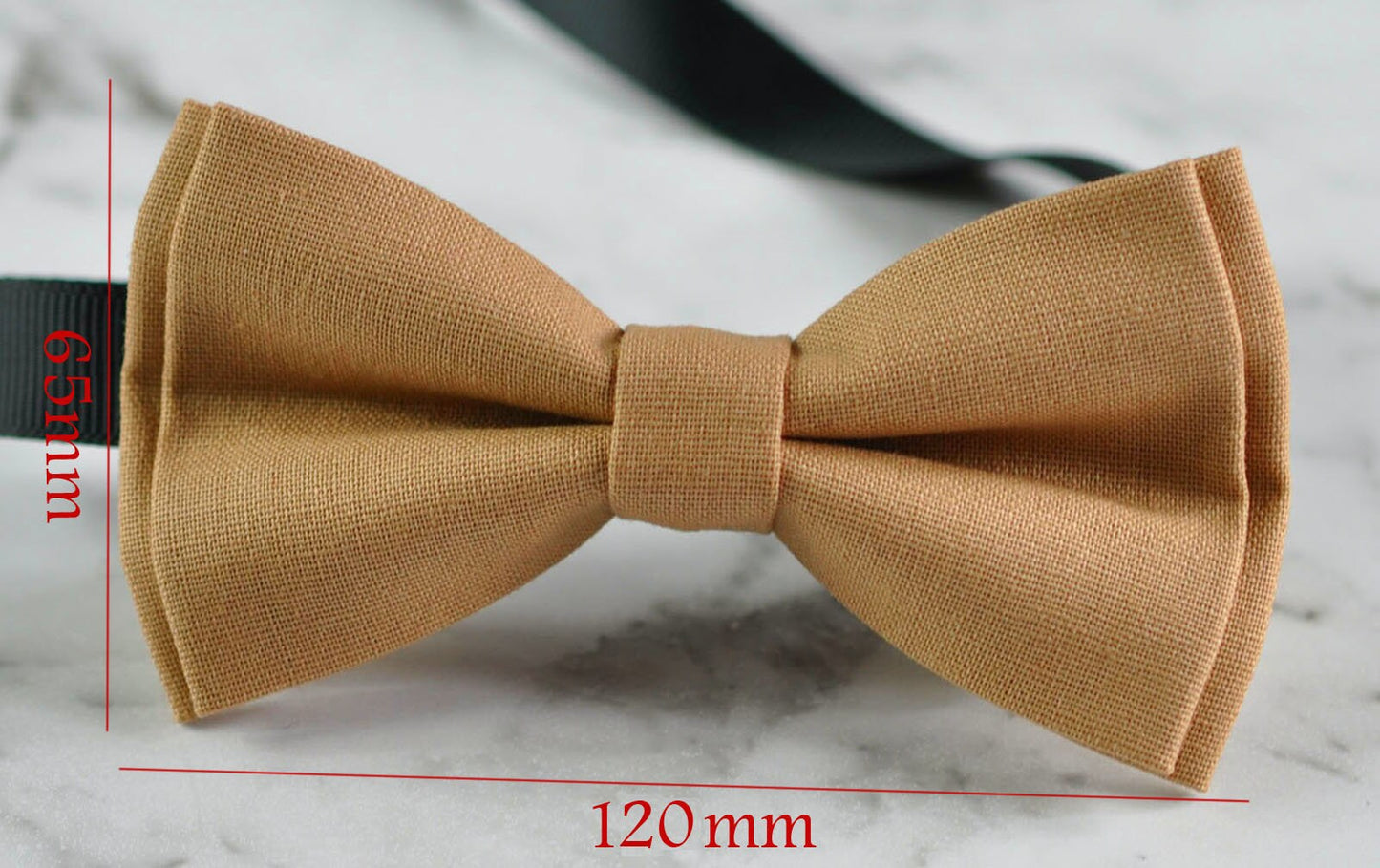 MEN Women 100% Cotton Matte Lion Camel Pale Brown Solid Craft Bow Tie Bowtie Wedding Party Hand Made