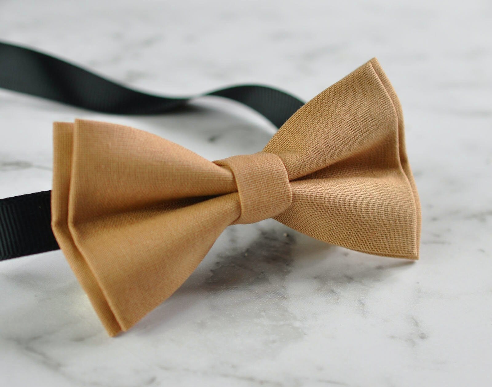 MEN Women 100% Cotton Matte Lion Camel Pale Brown Solid Craft Bow Tie Bowtie Wedding Party Hand Made