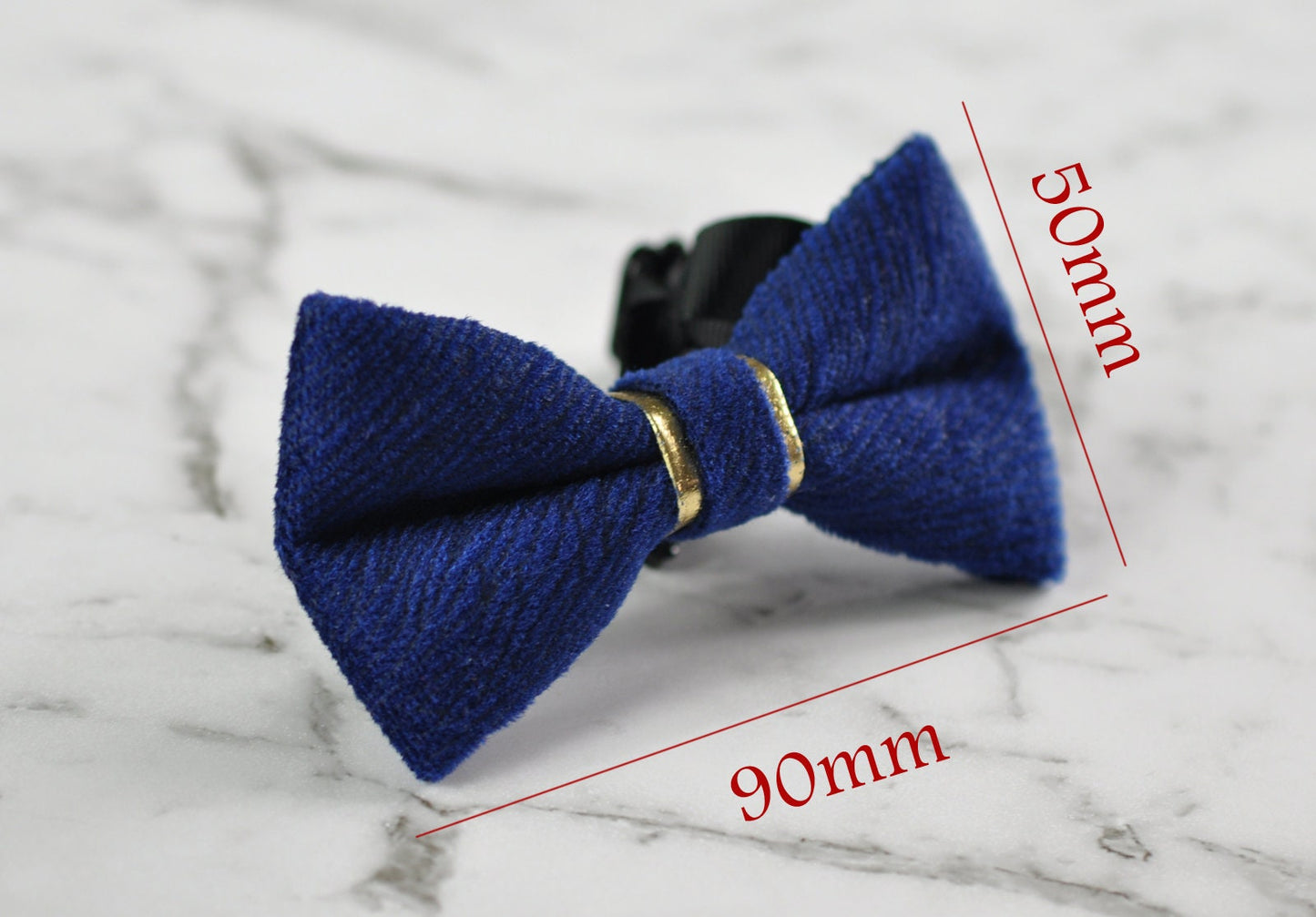 Baby Infant Kids Boy Solid Navy Blue Embossed Velvet Bowtie Bow Tie 1 to 6 Years Old Wedding Party