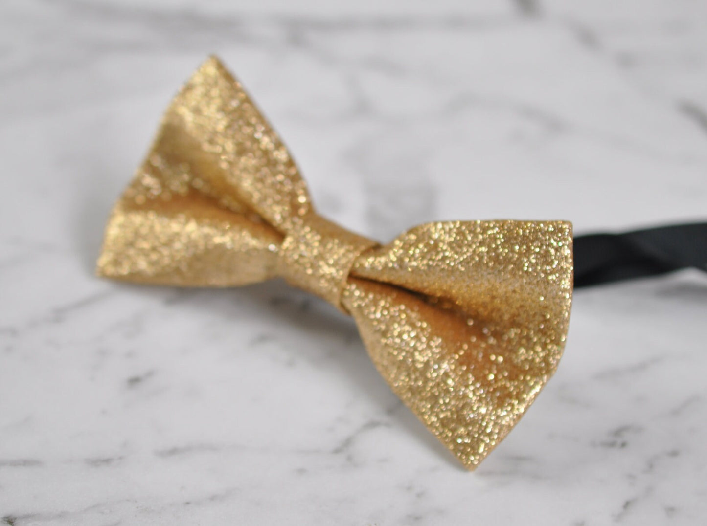 Mens Women Faux Leather SOLID Gold Golden Shining Bow Tie Bowties Wedding Party Dance Ball