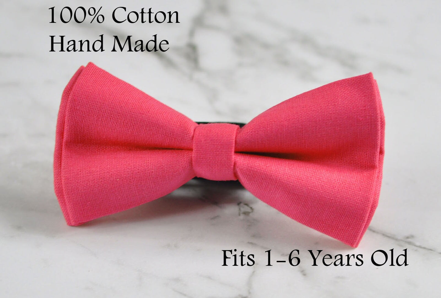 Boy Kids Baby 100% Cotton Handmade Hot Pink Bow Tie Bowtie Party Wedding Page Boy 1-6 Years Old