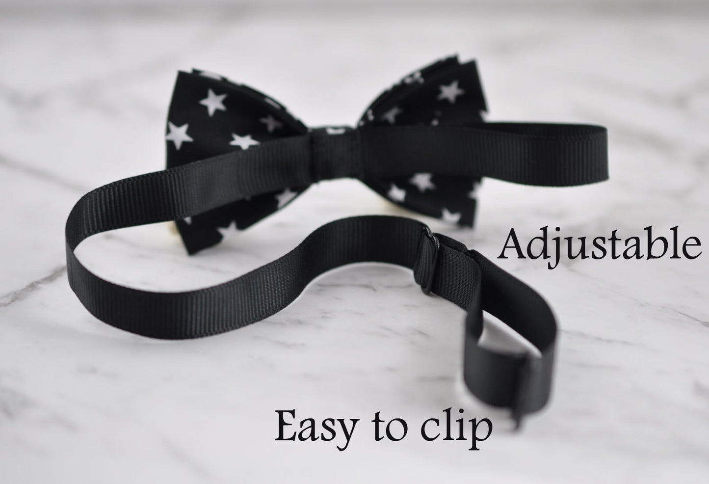 Boy Kids Baby Infant Black White Stars Pattern Cotton Bow Tie and Black Elastic Adjustable Suspenders Braces Sets Fits 1-6 Years Old